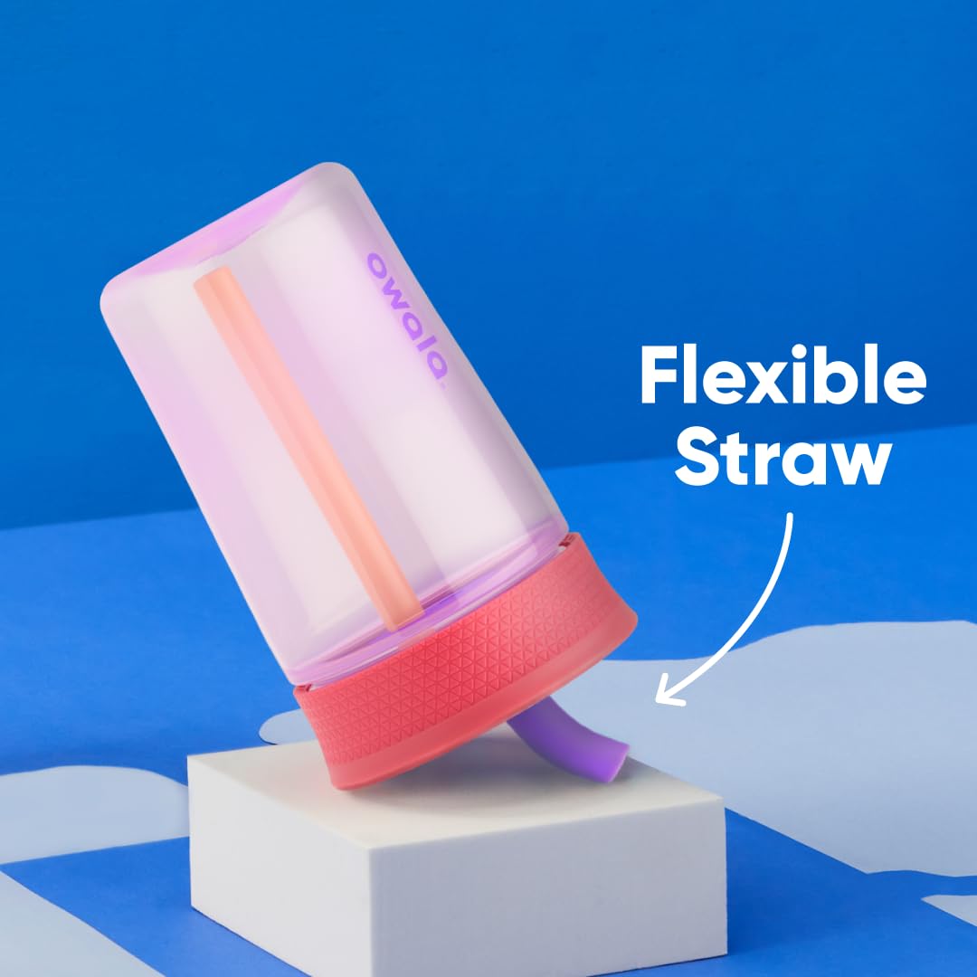 Foto 4 pulgar | Botella De Agua Owala Kids De Plástico Sin Bpa, 450 Ml, Rosa Y Morado - Venta Internacional.
