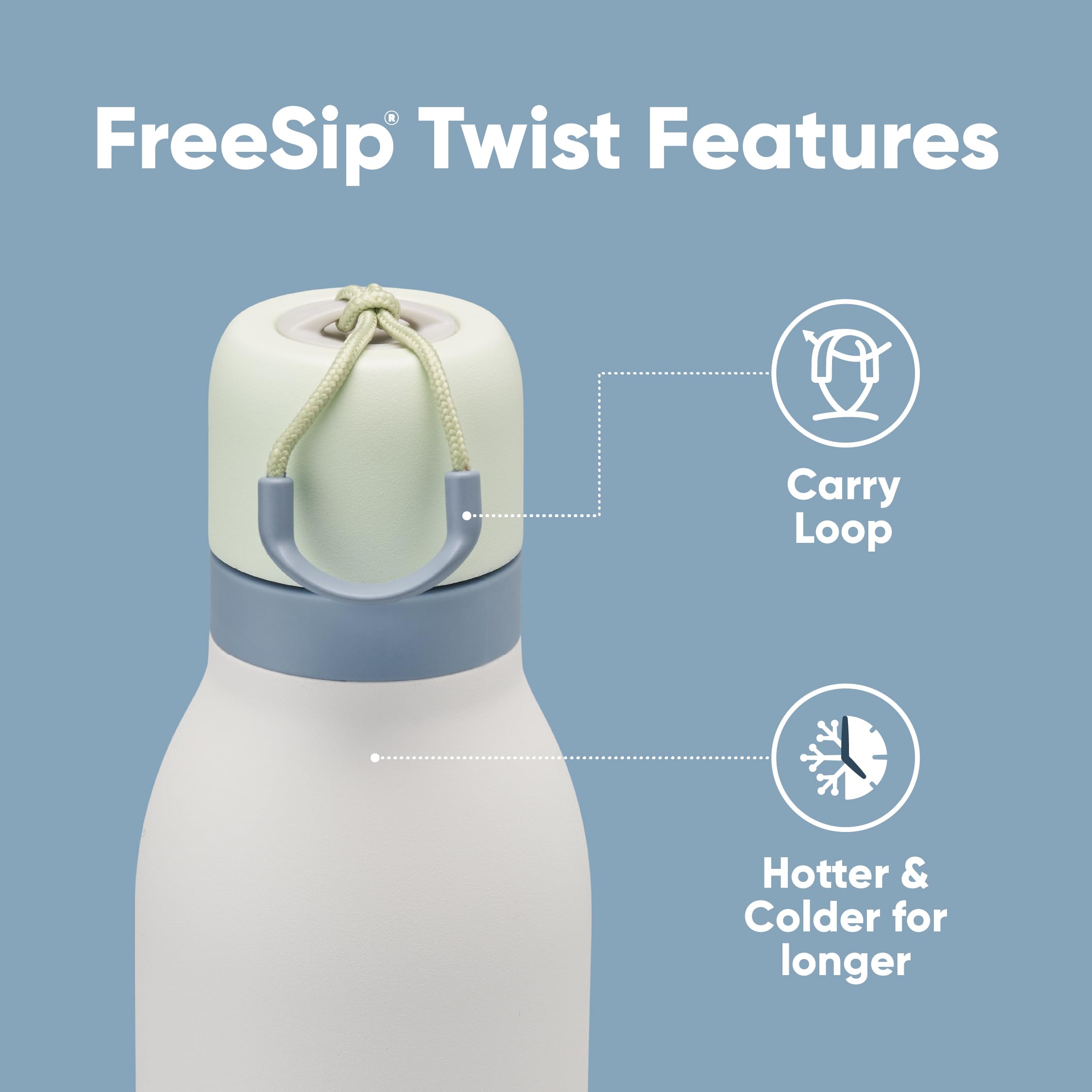 Foto 3 pulgar | Botella De Agua Owala Freesip Twist Insulated 500 Ml Stainless S - Venta Internacional.