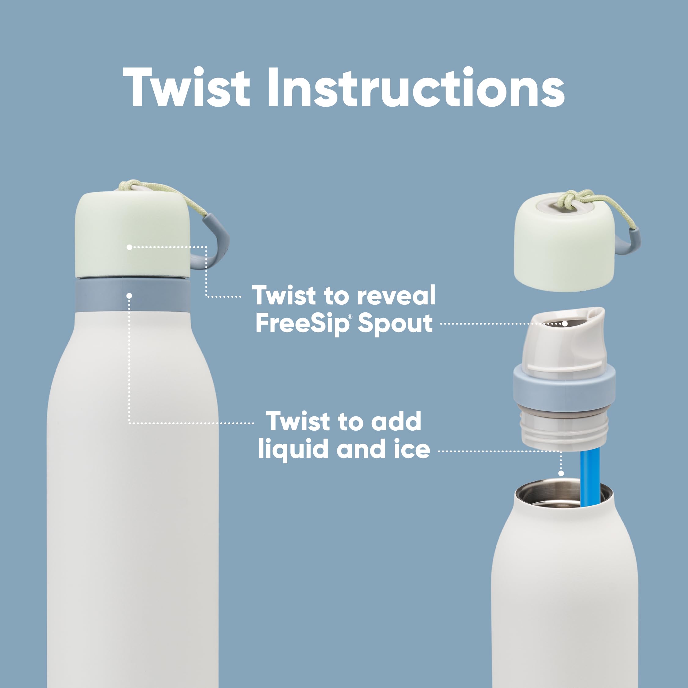 Foto 4 pulgar | Botella De Agua Owala Freesip Twist Insulated 500 Ml Stainless S - Venta Internacional.