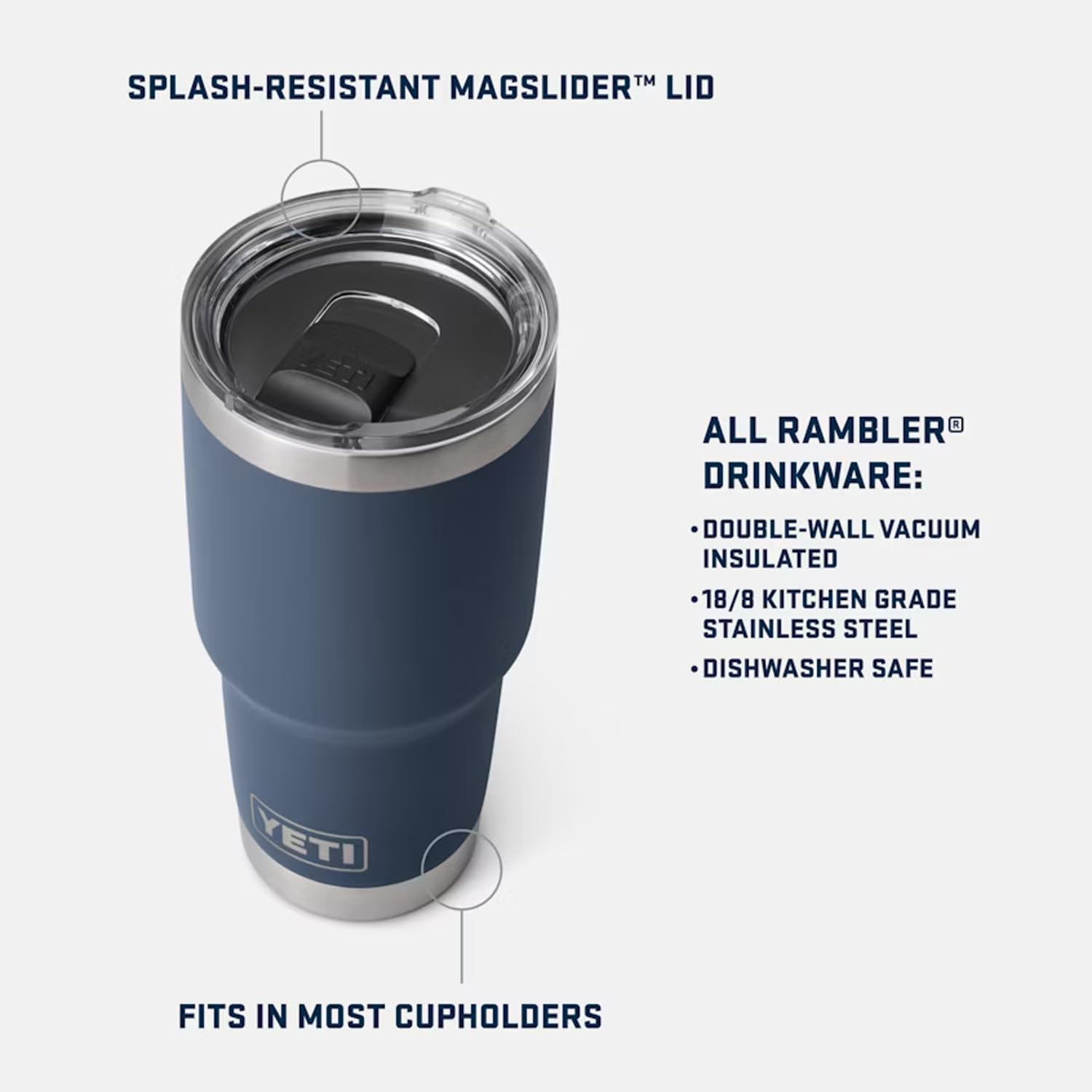 Foto 3 pulgar | Vaso Yeti Rambler De Acero Inoxidable Con Aislamiento Al Vacío De 900 Ml - Venta Internacional.