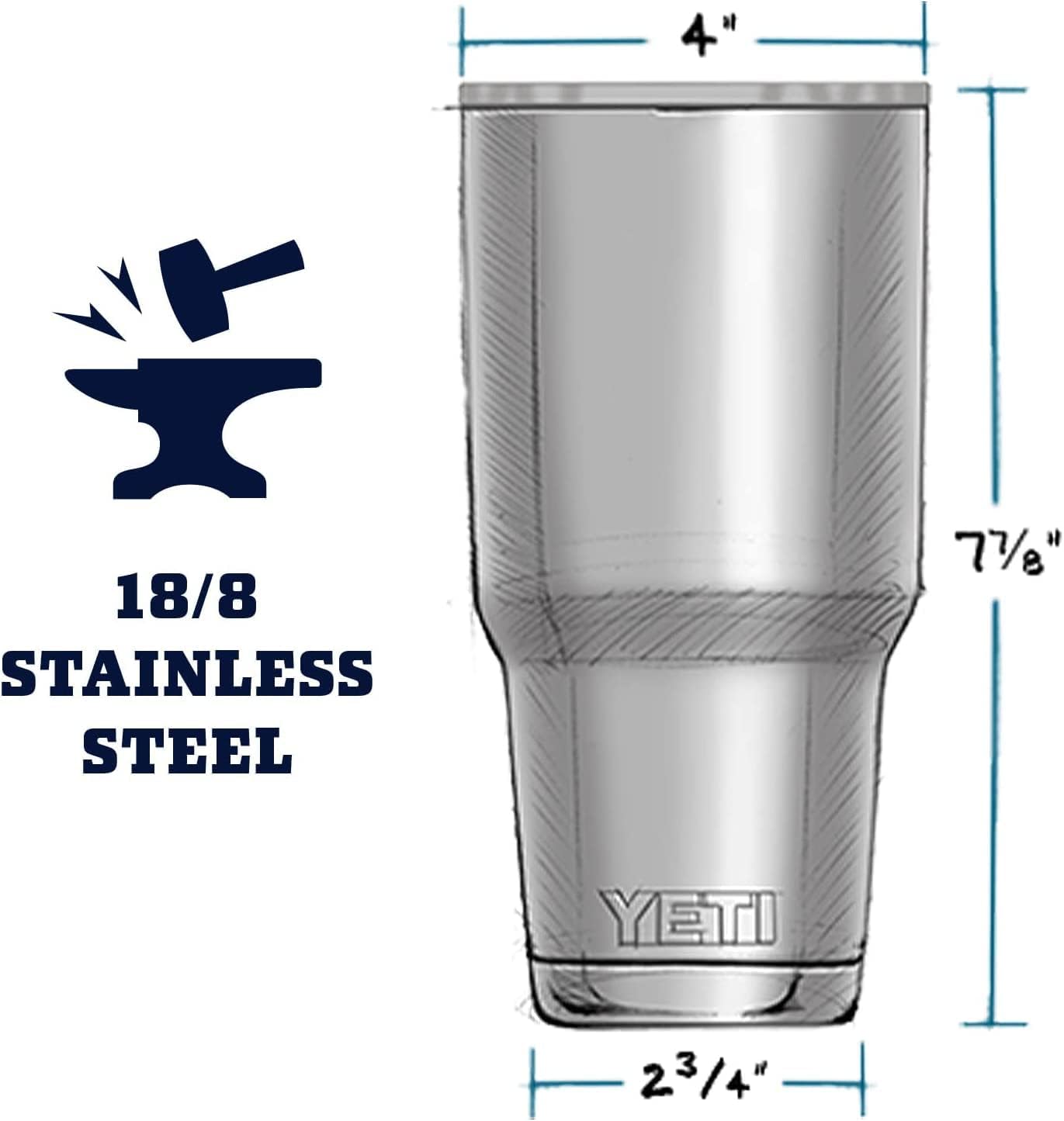 Foto 3 pulgar | Vaso Yeti Rambler De Acero Inoxidable Con Aislamiento Al Vacío, 887 Ml - Venta Internacional.
