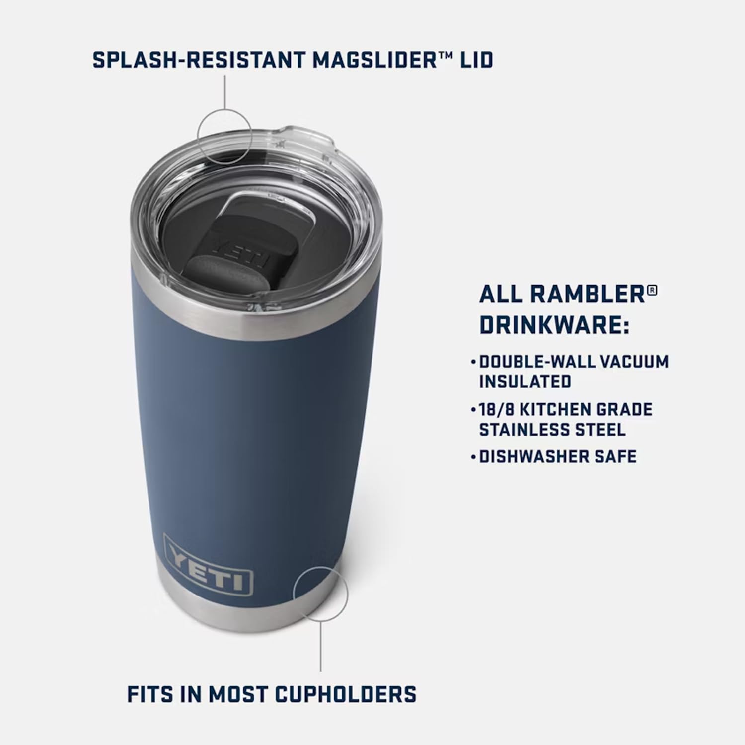 Foto 2 | Vaso Yeti Rambler De Acero Inoxidable Con Aislamiento Al Vacío De 590 Ml - Venta Internacional.