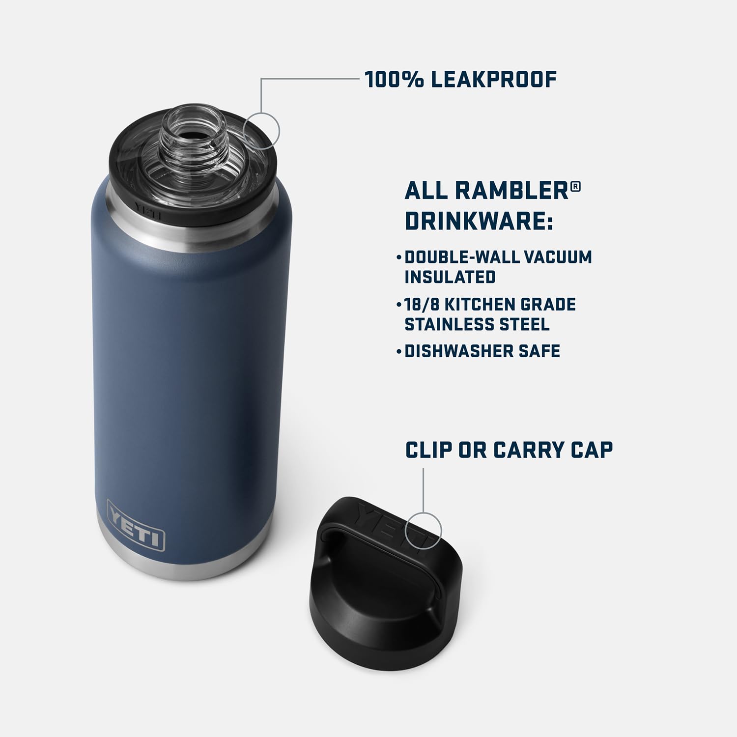 Foto 3 pulgar | Botella Yeti Rambler 1.06l De Acero Inoxidable Con Aislamiento Al Vacío - Venta Internacional.