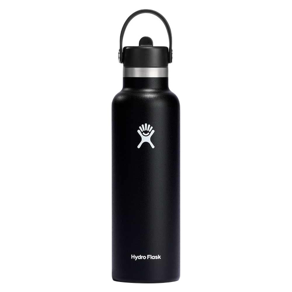 Foto 2 pulgar | Botella De Agua Hydro Flask De 621 Ml Con Tapa De Pajita Flexible, Color Negro - Venta Internacional.