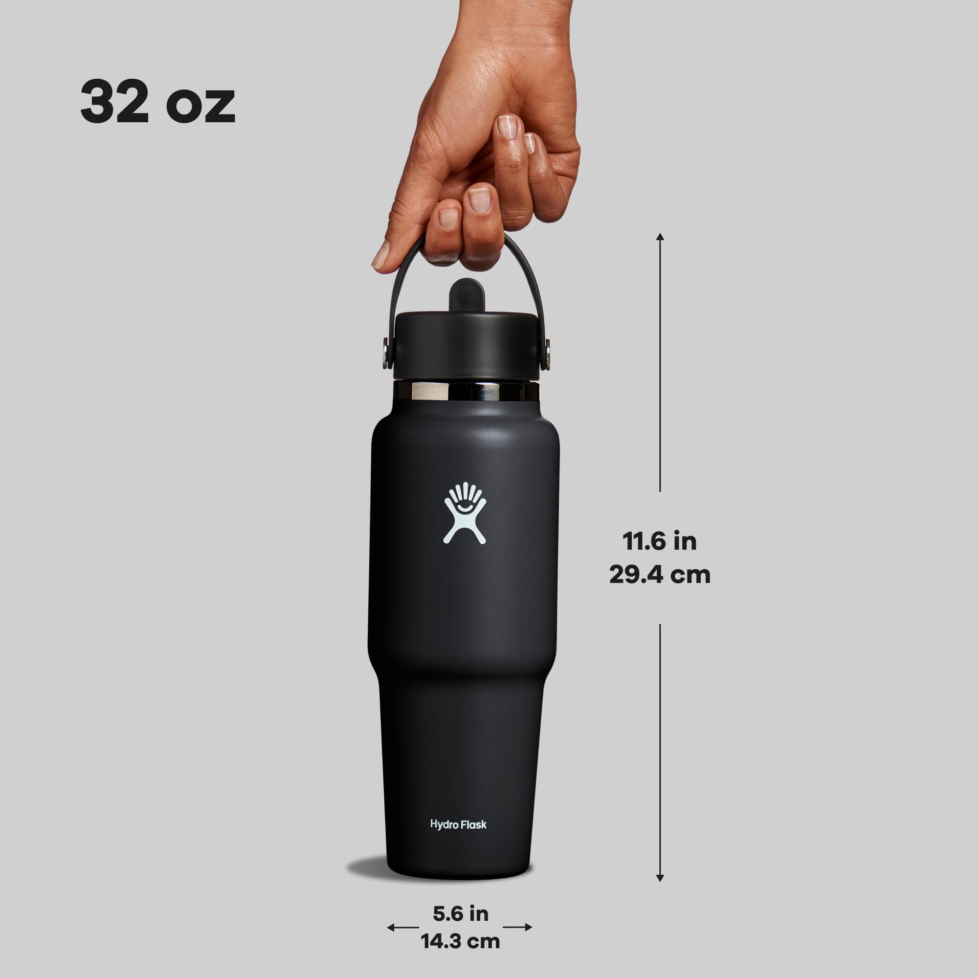 Foto 5 pulgar | Botella De Agua Hydro Flask Wide Flex Straw De 950 Ml, Color Negro - Venta Internacional.