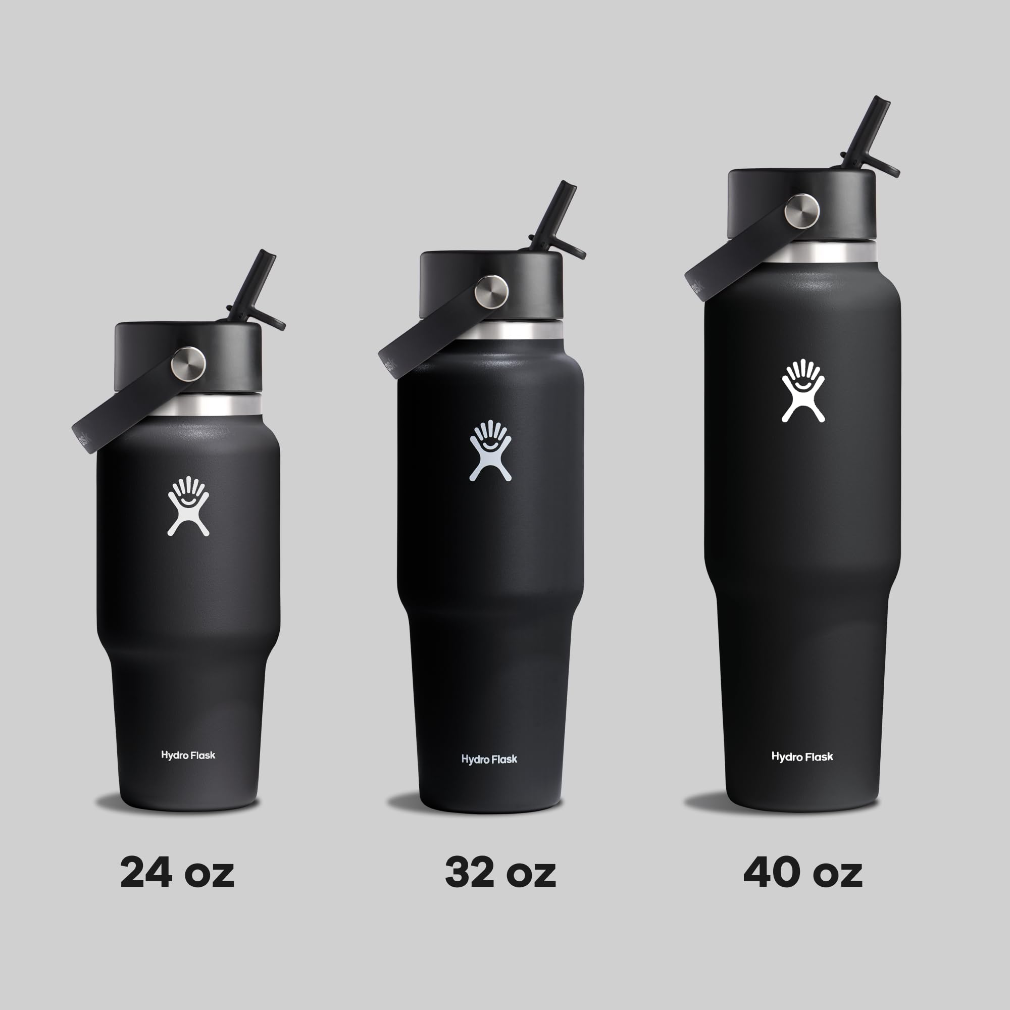 Foto 6 pulgar | Botella De Agua Hydro Flask Wide Flex Straw De 950 Ml, Color Negro - Venta Internacional.