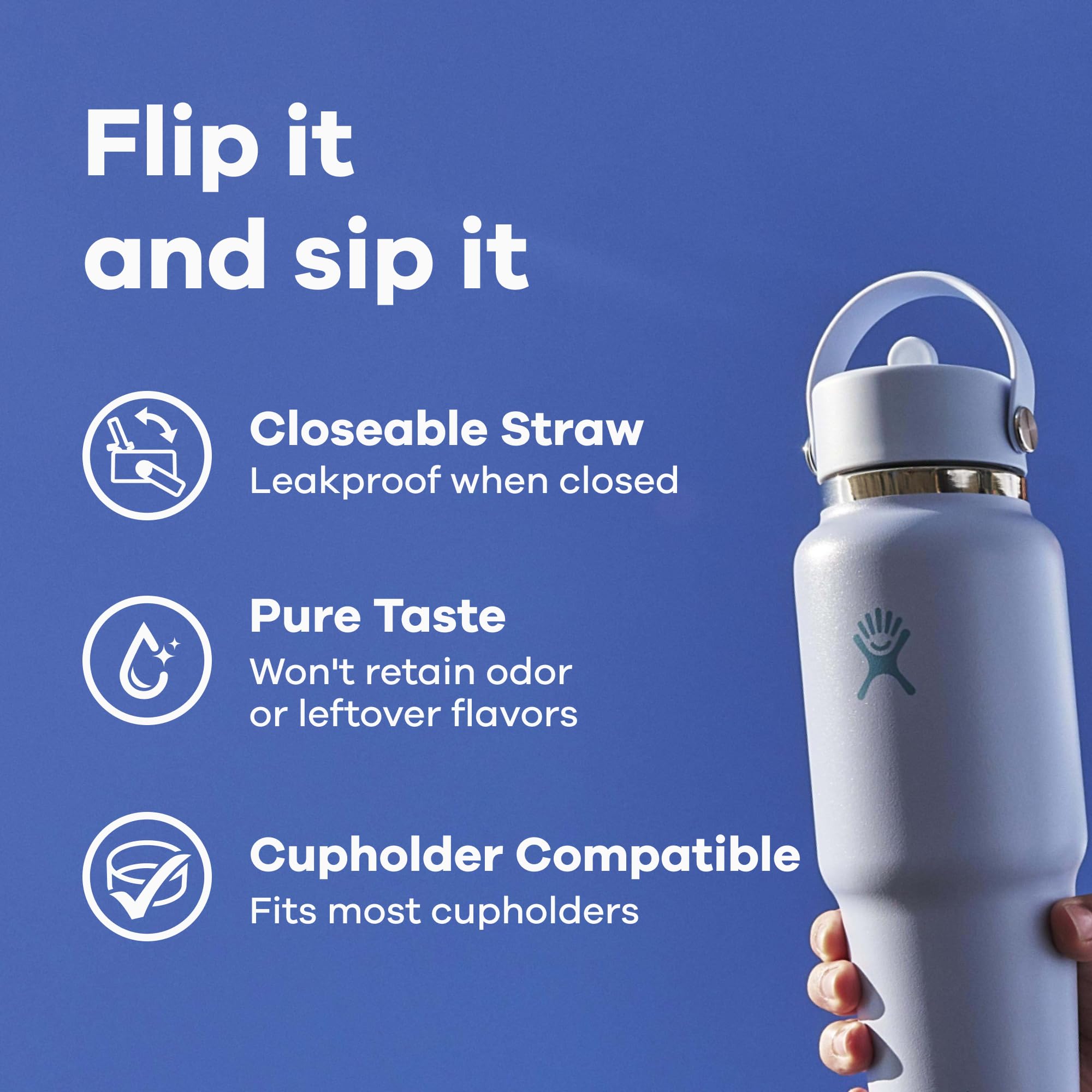 Foto 4 pulgar | Botella De Agua Hydro Flask Wide Flex Straw 946 Ml, Color Blanco - Venta Internacional.