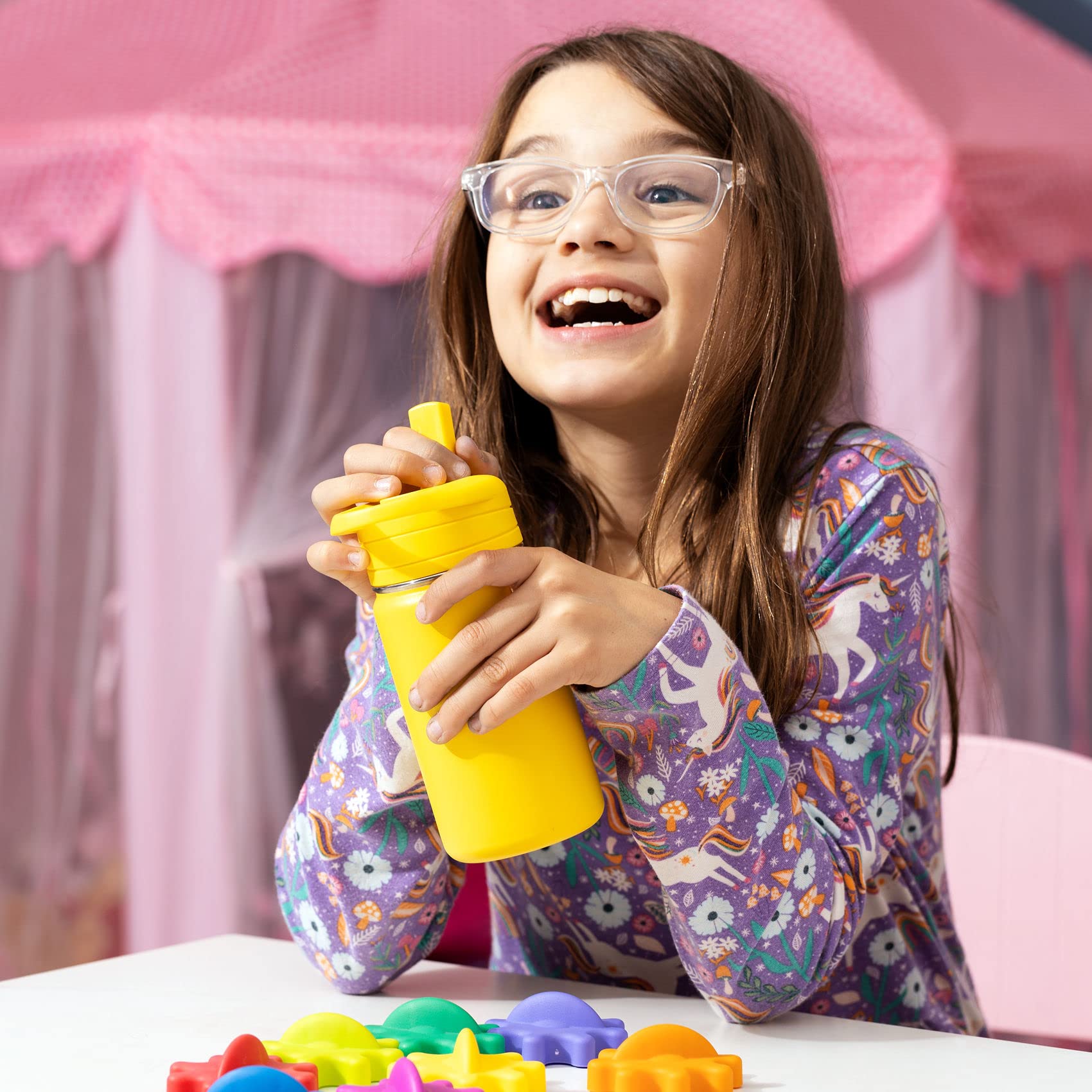 Foto 7 | Botella De Agua Hydrapeak Kids Con Aislamiento De 400 Ml Con Tapa De Pajita - Venta Internacional.