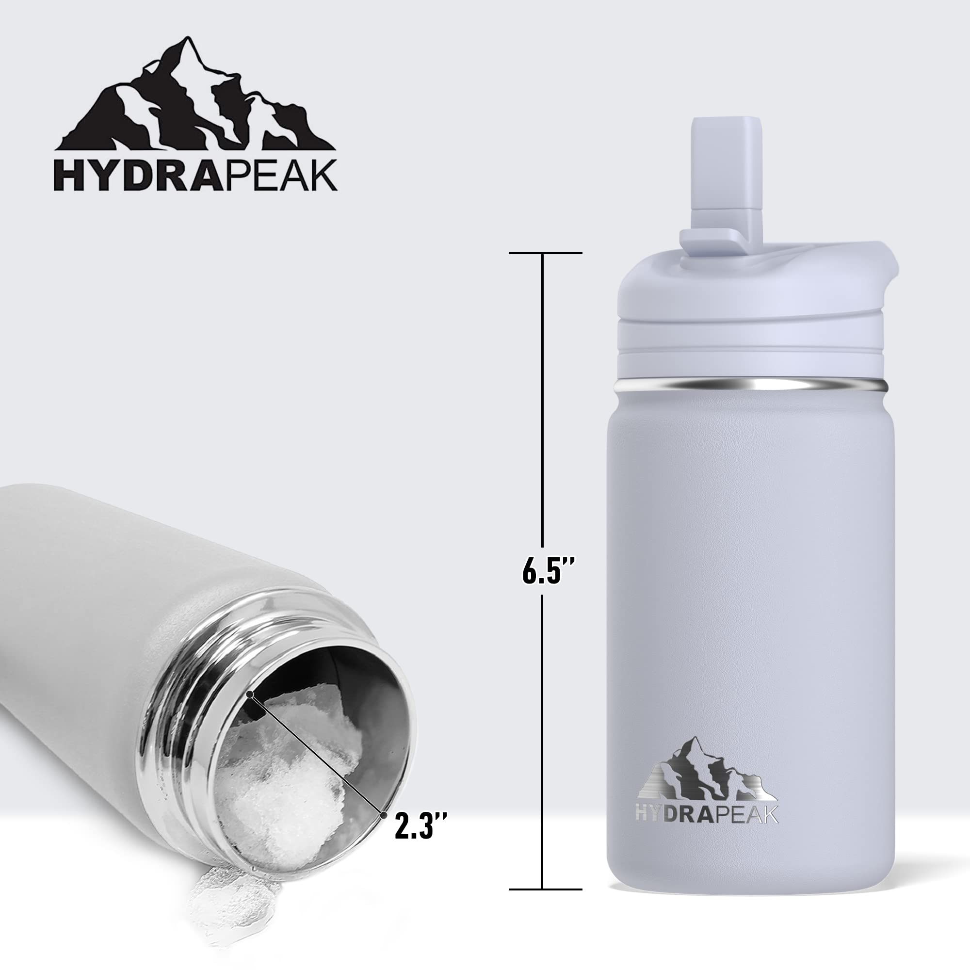 Foto 6 pulgar | Botella De Agua Hydrapeak Mini De Acero Inoxidable De 400 Ml Con Tapa De Pajita - Venta Internacional.
