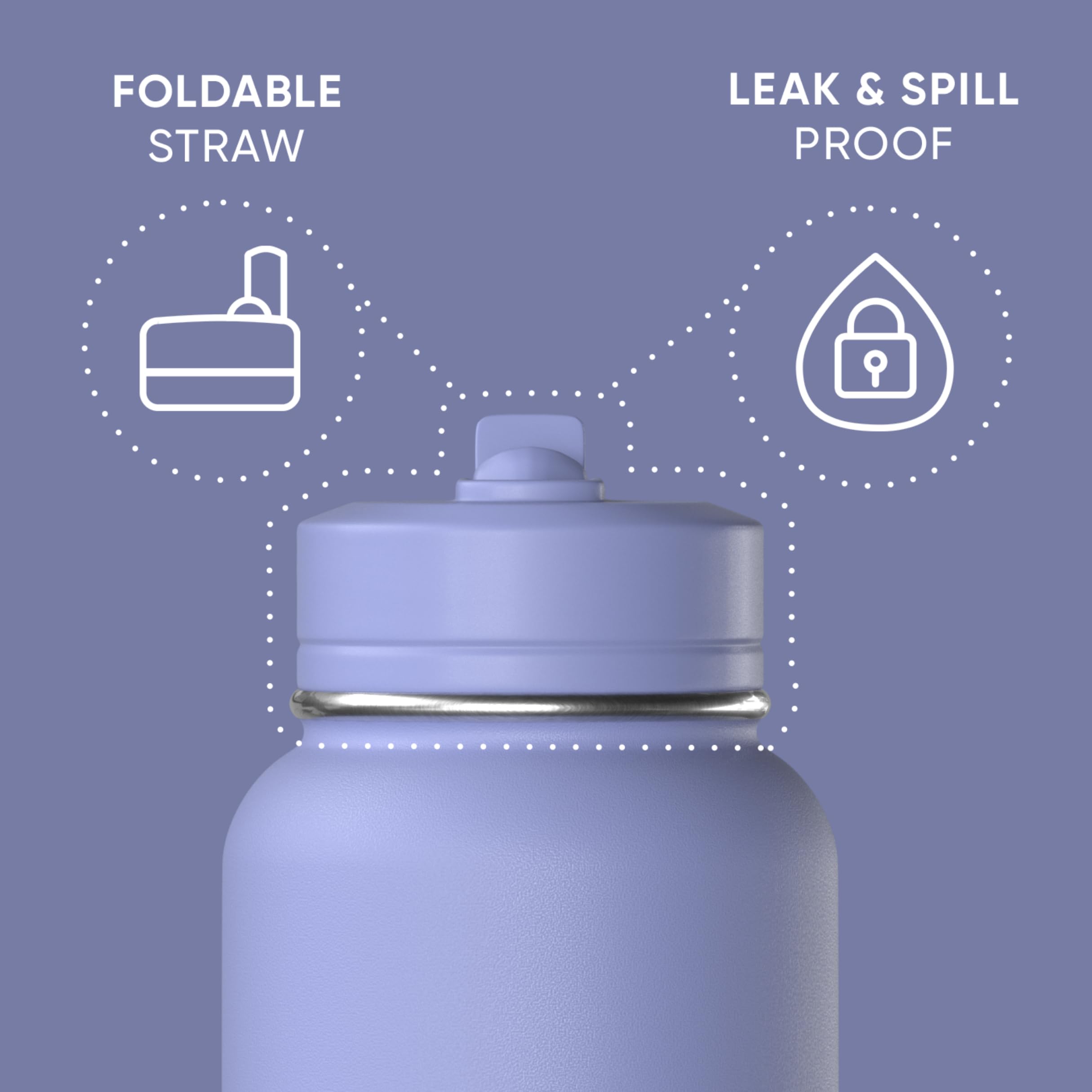 Foto 3 pulgar | Botella De Agua Hydrapeak Sport Con Aislamiento De Acero Inoxidable De 950 Ml - Venta Internacional.