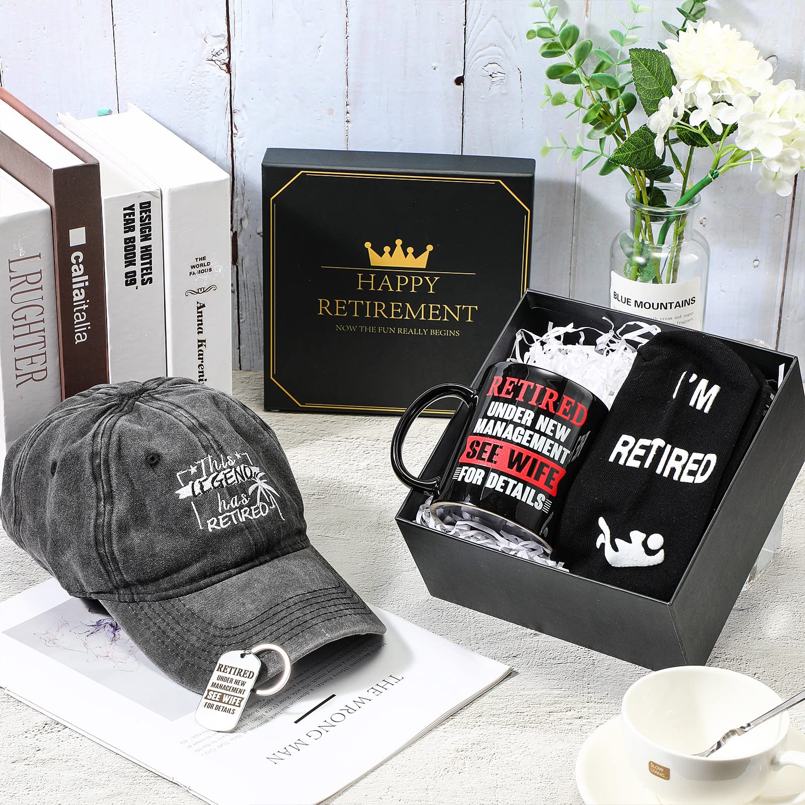 Foto 6 pulgar | Set De Regalo De Jubilación Sieral Para Hombre Con Taza, Gorra, Calcetines, Llavero - Venta Internacional.