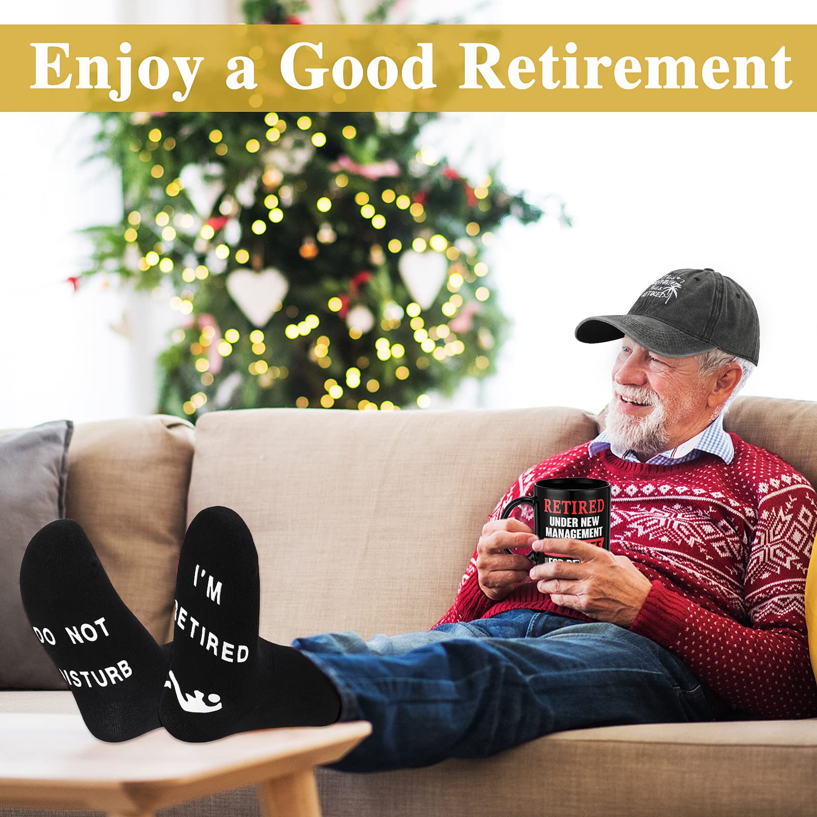 Foto 7 pulgar | Set De Regalo De Jubilación Sieral Para Hombre Con Taza, Gorra, Calcetines, Llavero - Venta Internacional.