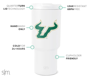 Foto 2 | Vaso Simple Modern South Florida Bulls Con Aislamiento De 900 Ml - Venta Internacional.