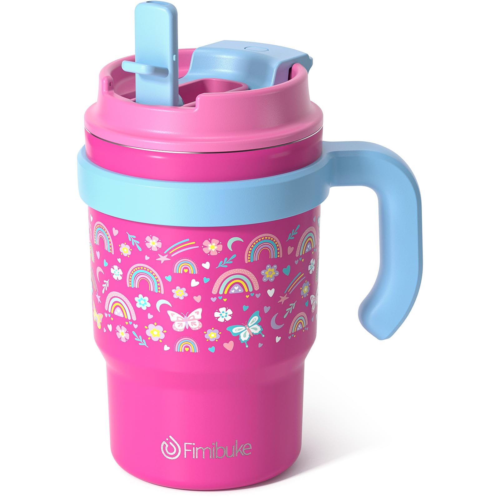 Foto 2 pulgar | Vaso Aislante Para Niños Fimibuke 470 Ml Con Mango Y Pajita 18/8 Ss - Venta Internacional.