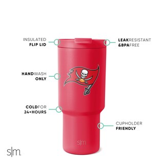 Foto 2 | Vaso Sencillo Y Moderno De Los Tampa Bay Buccaneers De La Nfl, 900 Ml - Venta Internacional.