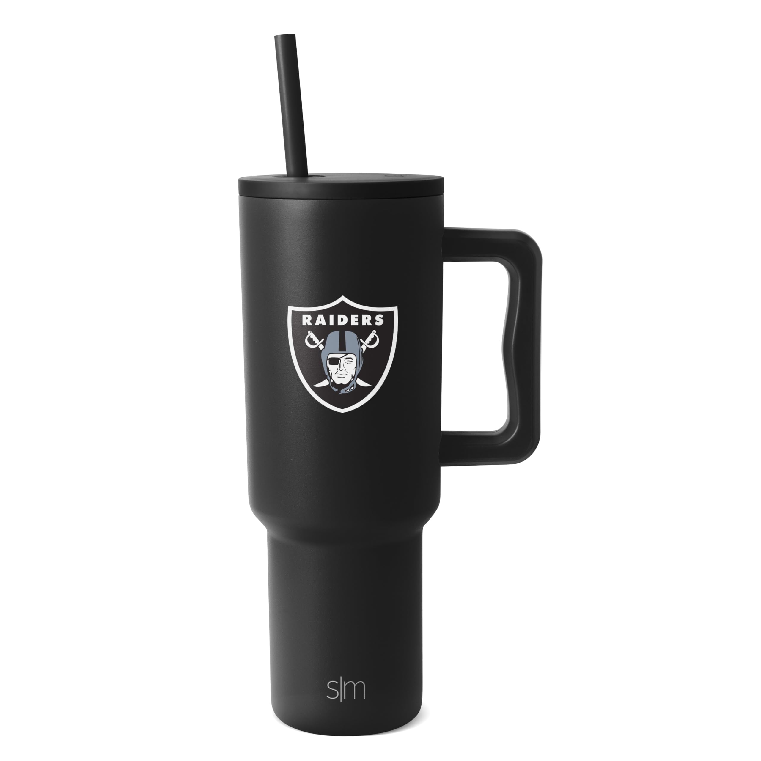 Foto 2 pulgar | Vaso Simple Modern Nfl De 1,2 L Con Asa Y Pajita Los Vegas Raiders - Venta Internacional.