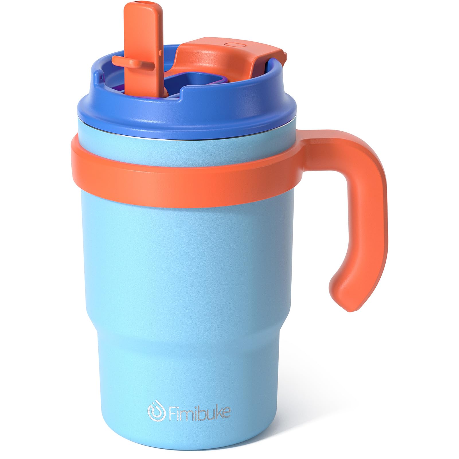 Foto 2 pulgar | Vaso Aislante Para Niños Fimibuke 470 Ml Con Mango Y Pajita 18/8 Ss - Venta Internacional.