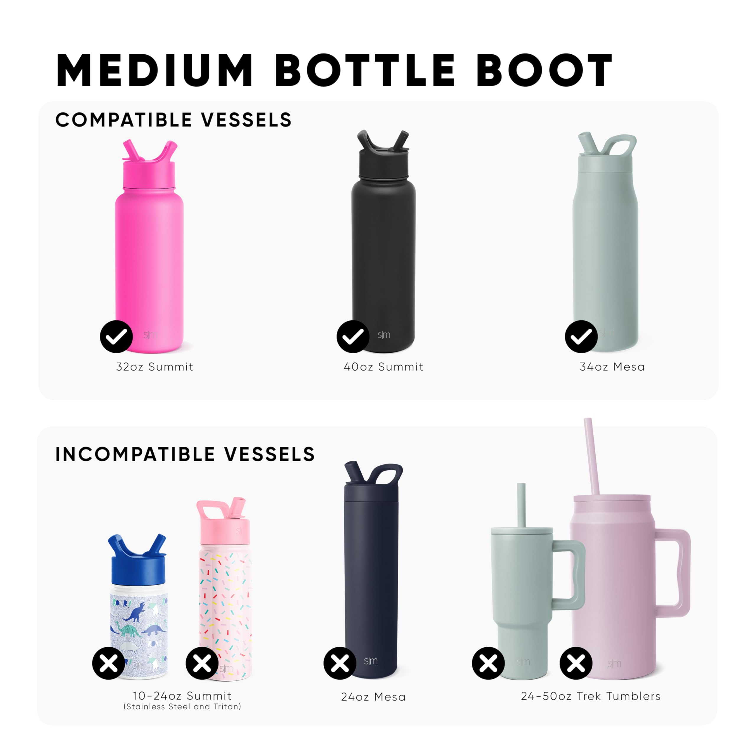 Foto 2 | Bota Para Botellas De Agua Summit Simple Modern De 32 Oz Y 40 Oz - Venta Internacional.
