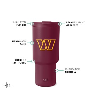 Foto 2 | Vaso Sencillo Y Moderno De La Nfl Washington Commanders, 900 Ml - Venta Internacional.