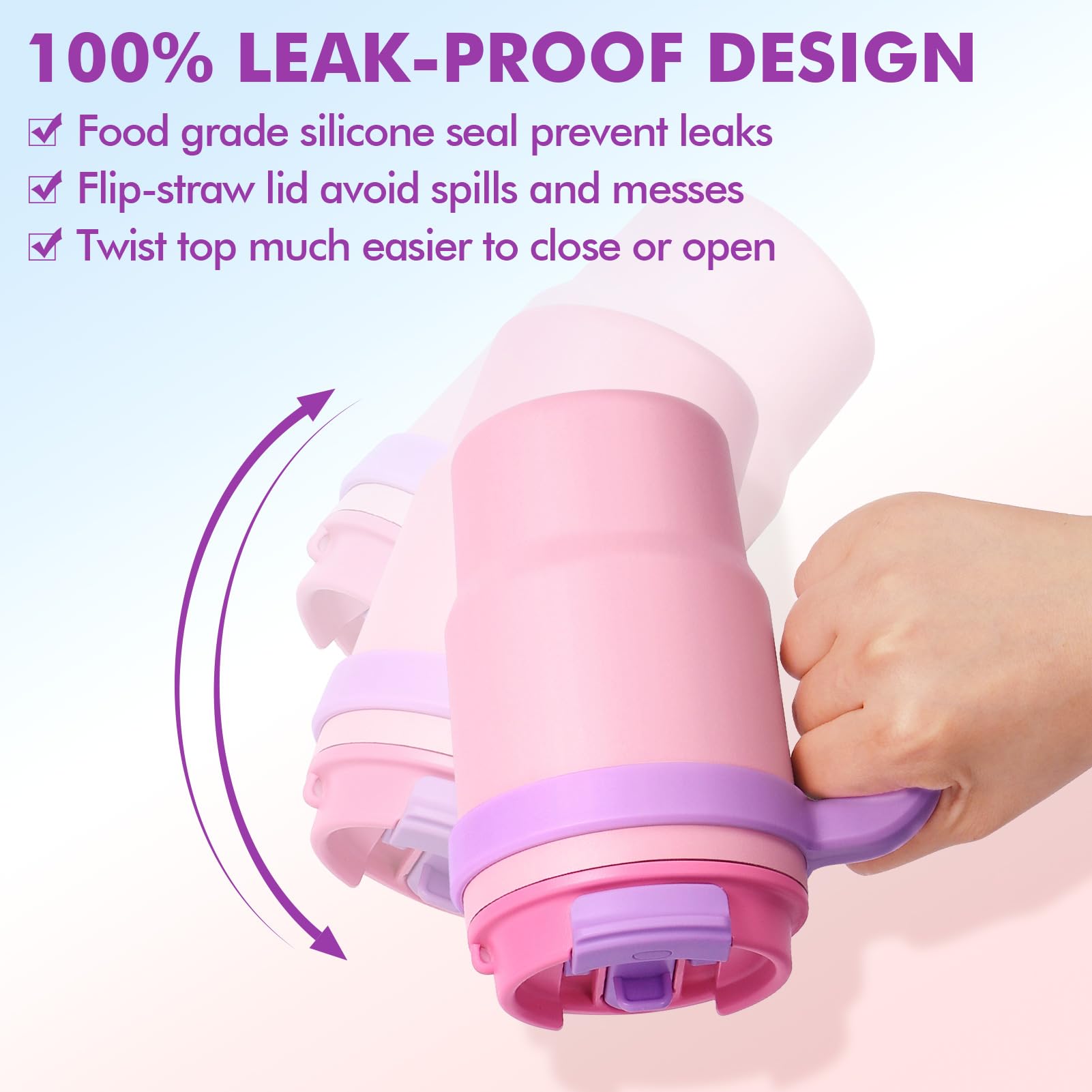 Foto 6 pulgar | Vaso Aislante Para Niños Fimibuke, 473 Ml, Con Asa Y Pajitas, Paquete De 2 - Venta Internacional.