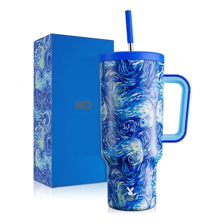 Foto 1 | Vaso Térmico Acero Inoxidable Con Paja Calor/frí 40oz Eo Safe Imports Esi-19757 Azul
