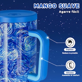 Foto 3 | Vaso Térmico Acero Inoxidable Con Paja Calor/frí 40oz Eo Safe Imports Esi-19757 Azul