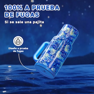 Foto 4 | Vaso Térmico Acero Inoxidable Con Paja Calor/frí 40oz Eo Safe Imports Esi-19757 Azul