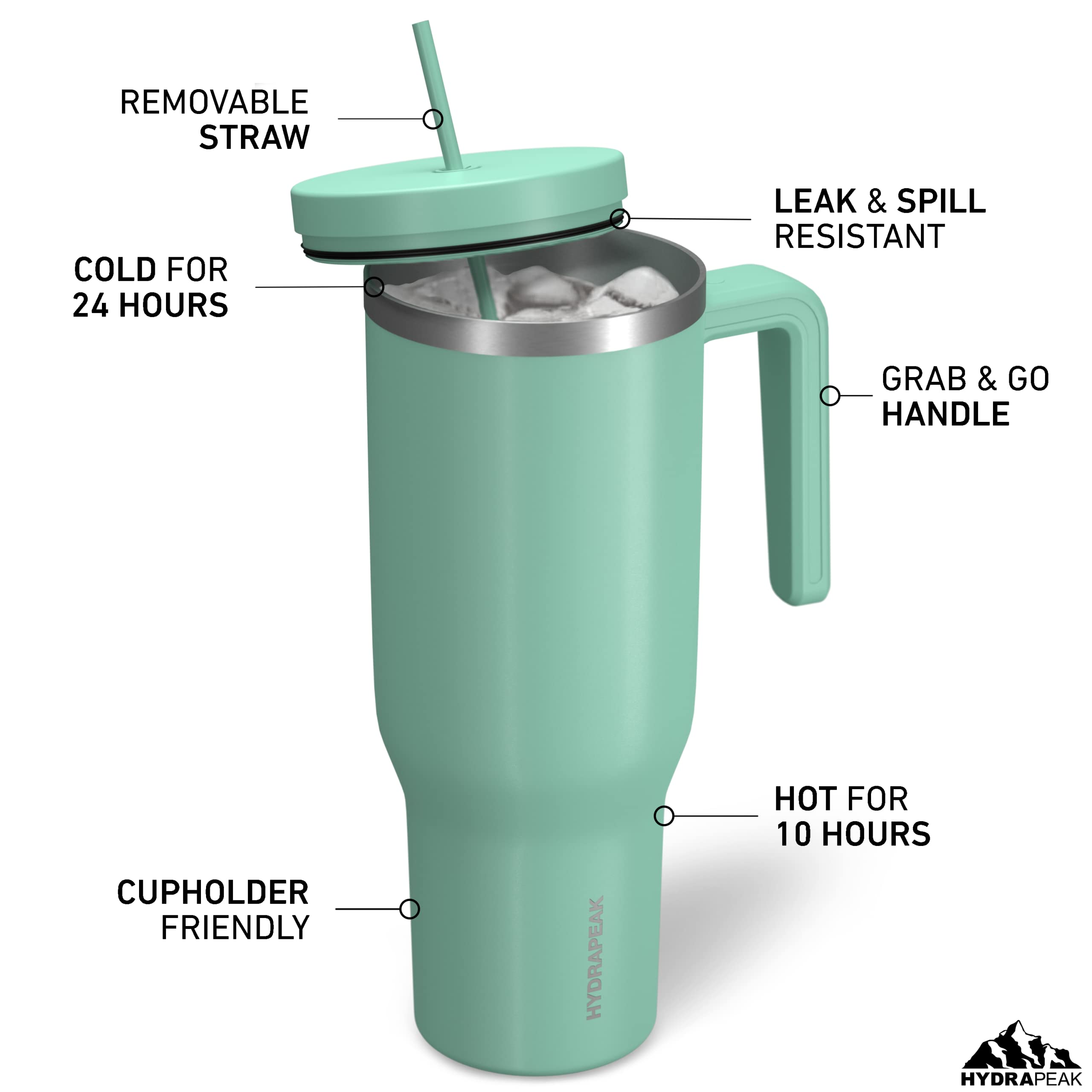 Foto 3 pulgar | Botella De Agua Aislante Hydrapeak Voyager 1.2 L Con Pajita Y Tapa - Venta Internacional.