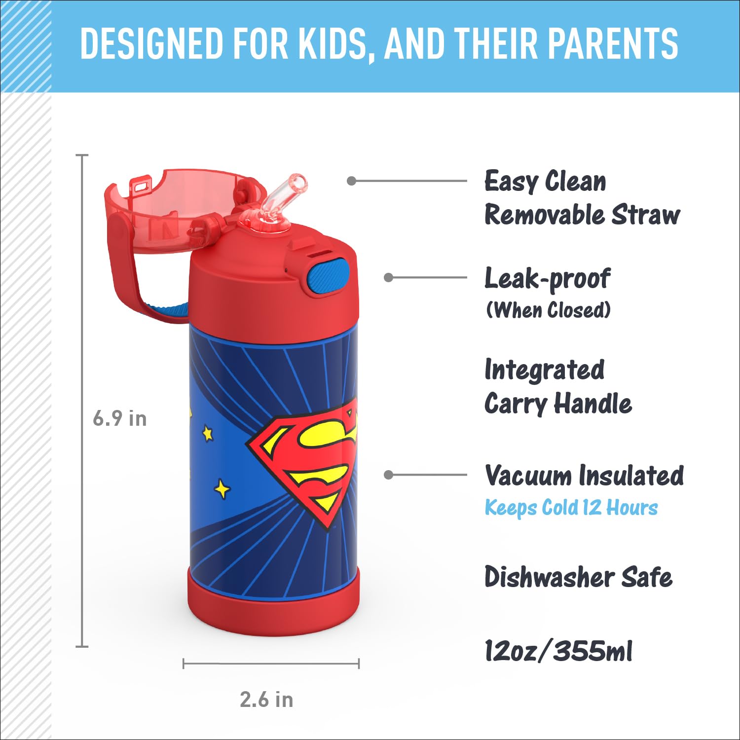 Foto 3 pulgar | Botella De Agua Thermos Funtainer 350 Ml Para Niños De Acero Inoxidable - Venta Internacional.