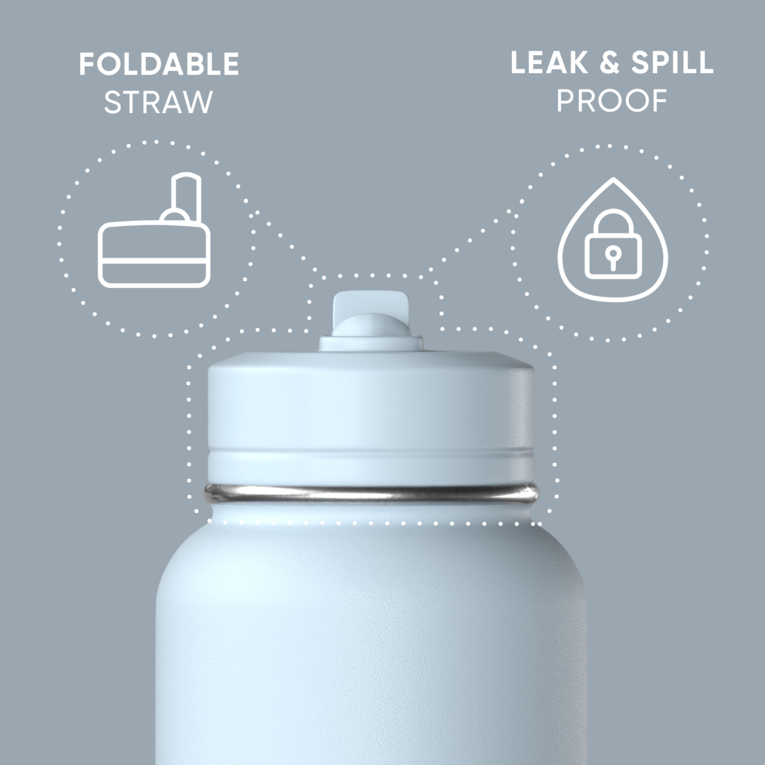 Foto 3 pulgar | Botella De Agua Hydrapeak Sport Con Aislamiento De Acero Inoxidable De 950 Ml - Venta Internacional.