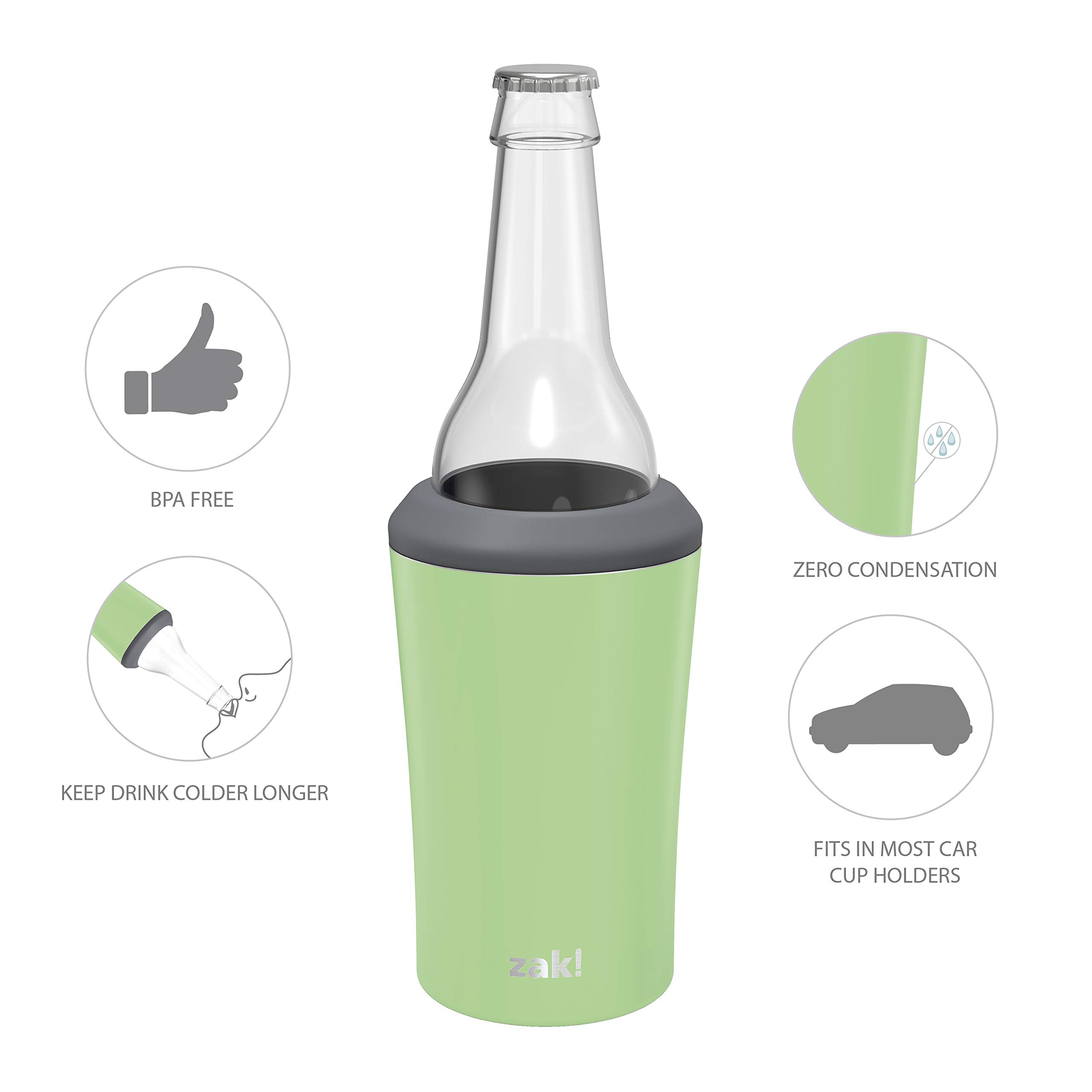 Foto 7 pulgar | Enfriador De Latas Y Botellas Zak Designs  Duradero Acero Inoxidable 18/8 - Venta Internacional.