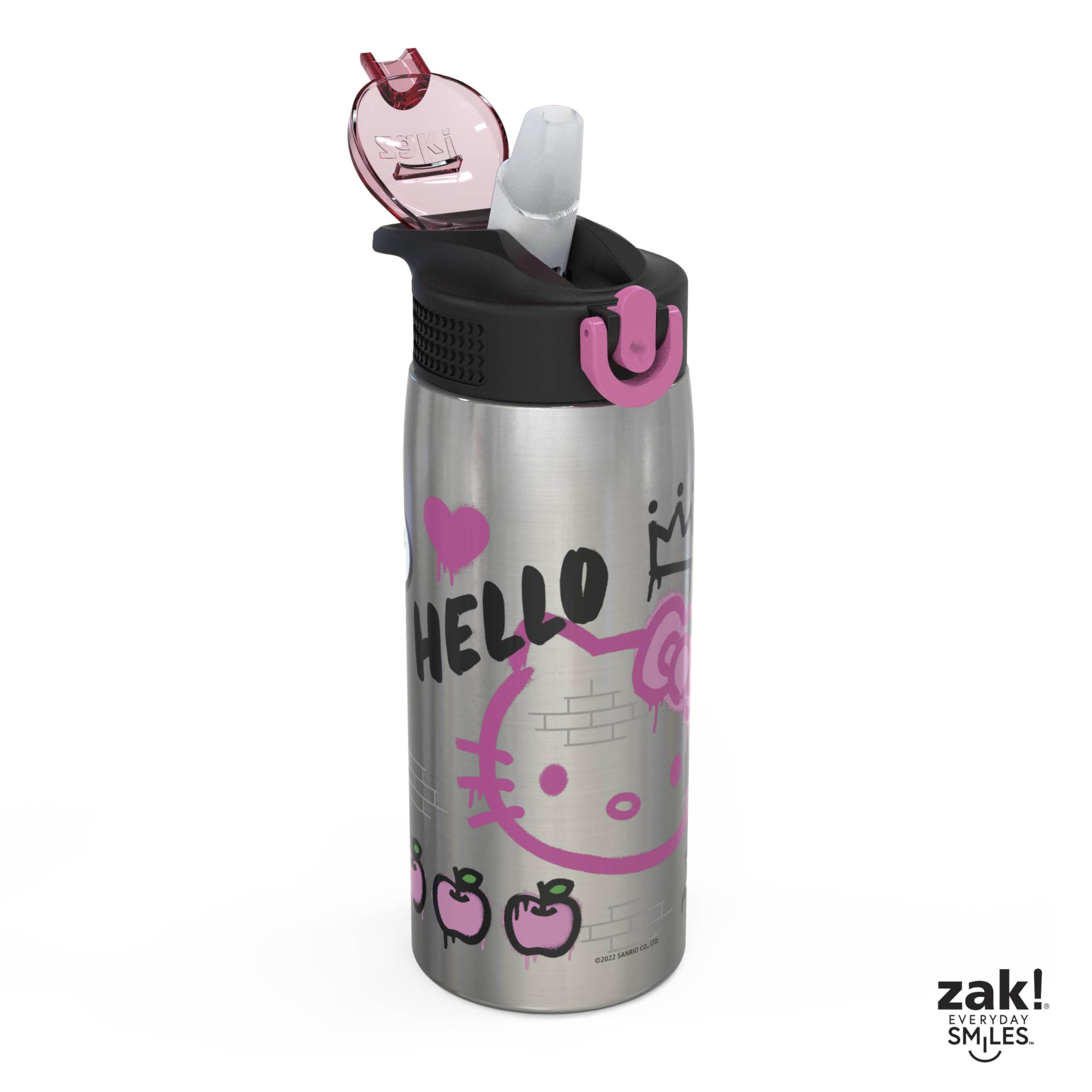 Foto 2 | Botella De Agua Zak Designs Sanrio Hello Kitty 560 Ml De Acero Inoxidable - Venta Internacional.