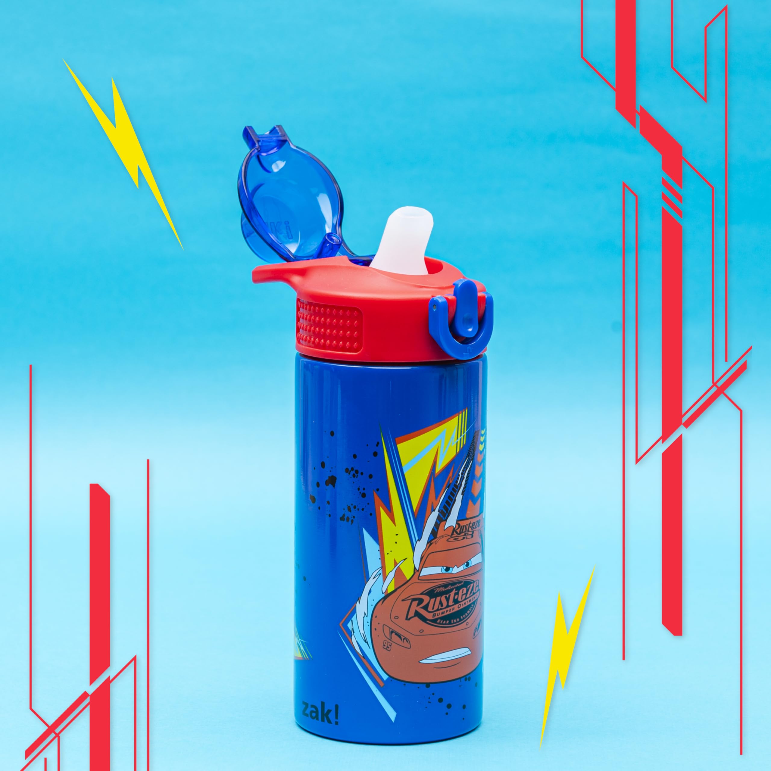 Foto 3 pulgar | Botella De Agua Zak Designs Disney Pixar Cars Sage 400 Ml Para Niños - Venta Internacional.