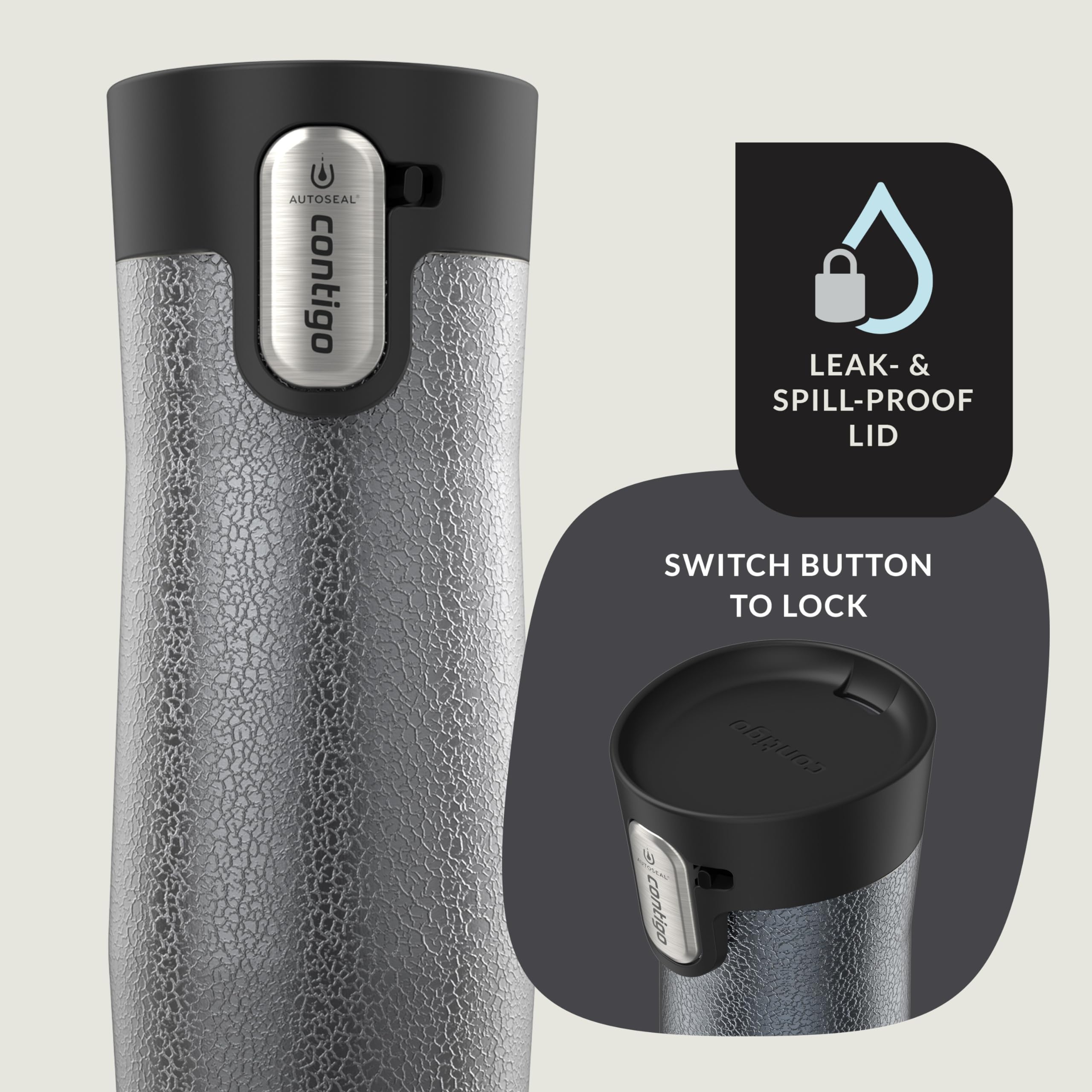 Foto 4 pulgar | Taza De Viaje Contigo Autoseal West Loop 473 Ml De Acero Inoxidable - Venta Internacional.