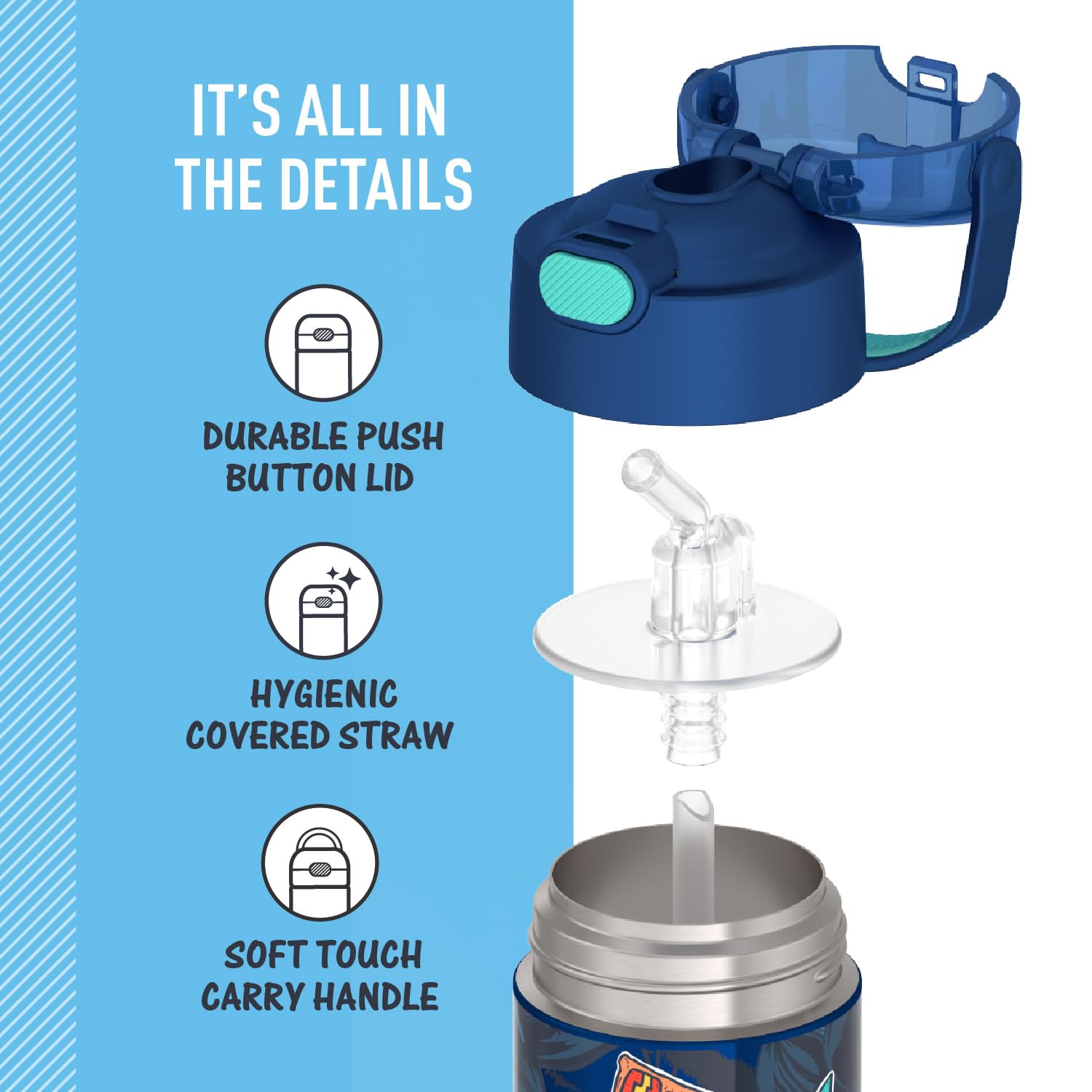Foto 5 pulgar | Botella De Agua Thermos Funtainer 12 Oz Para Niños De Acero Inoxidable - Venta Internacional.