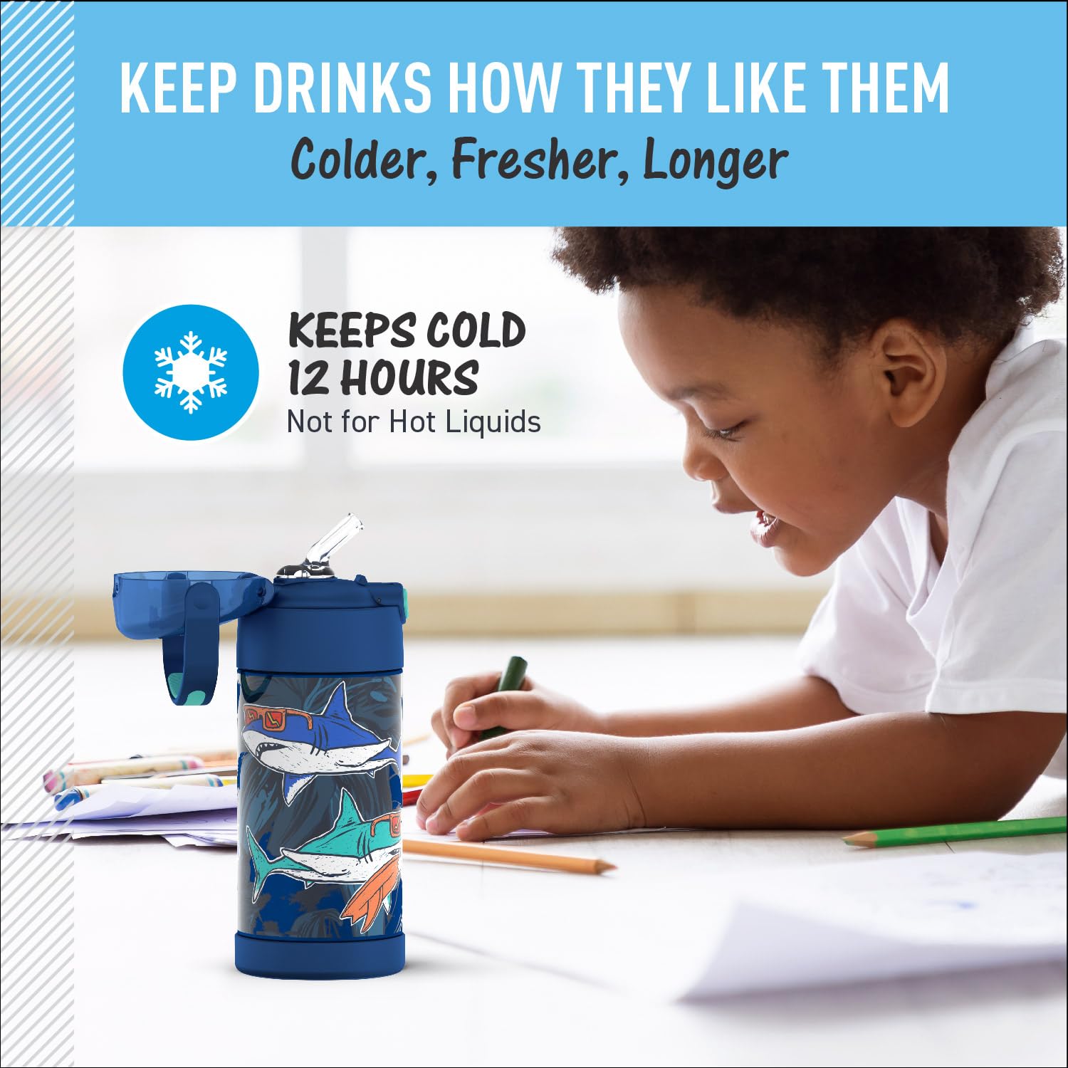 Foto 6 pulgar | Botella De Agua Thermos Funtainer 12 Oz Para Niños De Acero Inoxidable - Venta Internacional.