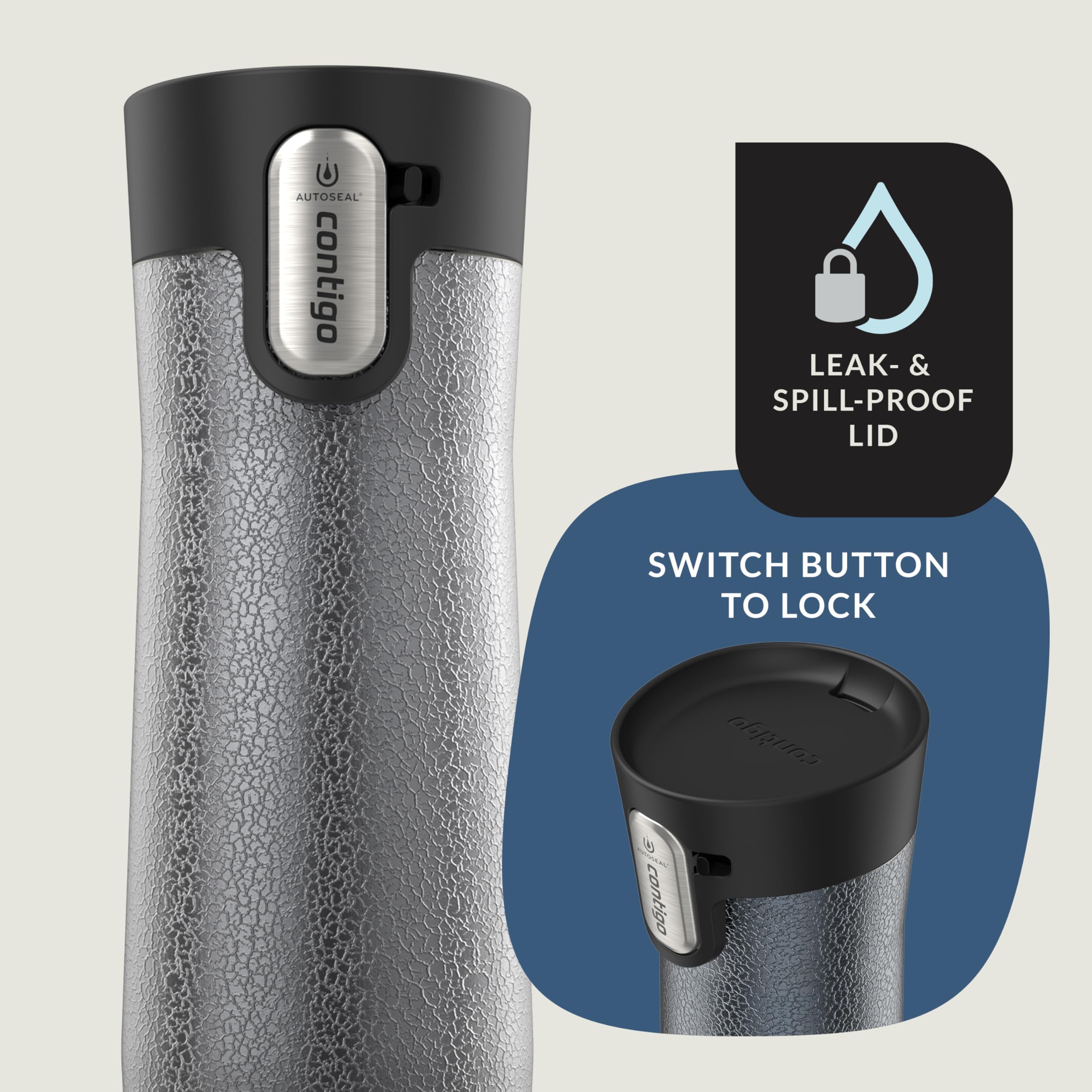 Foto 4 pulgar | Taza De Viaje Contigo Autoseal West Loop  590 Ml  2 Unidades  Cristal - Venta Internacional.