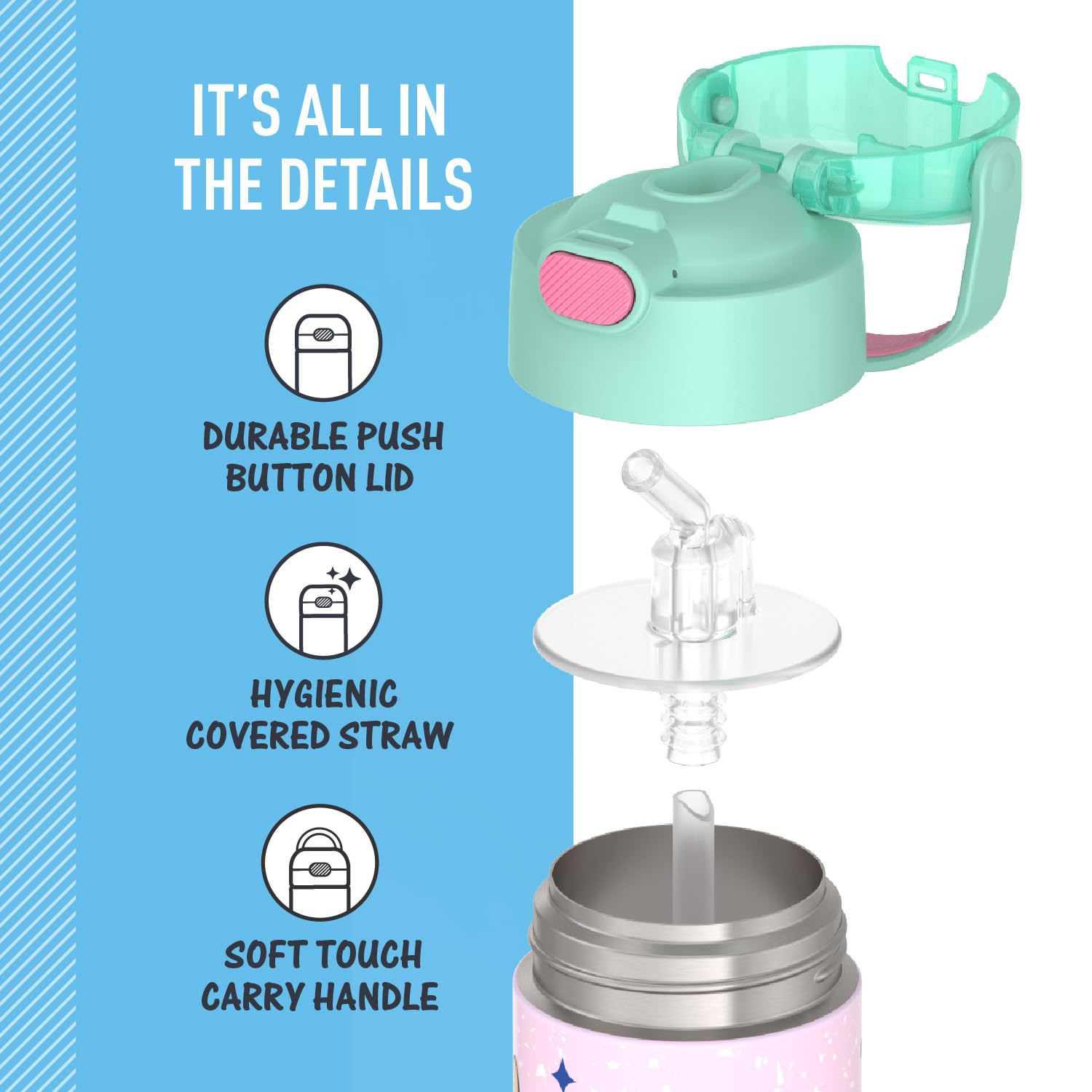 Foto 5 pulgar | Botella De Agua Thermos Funtainer 12 Oz Para Niños De Acero Inoxidable - Venta Internacional.