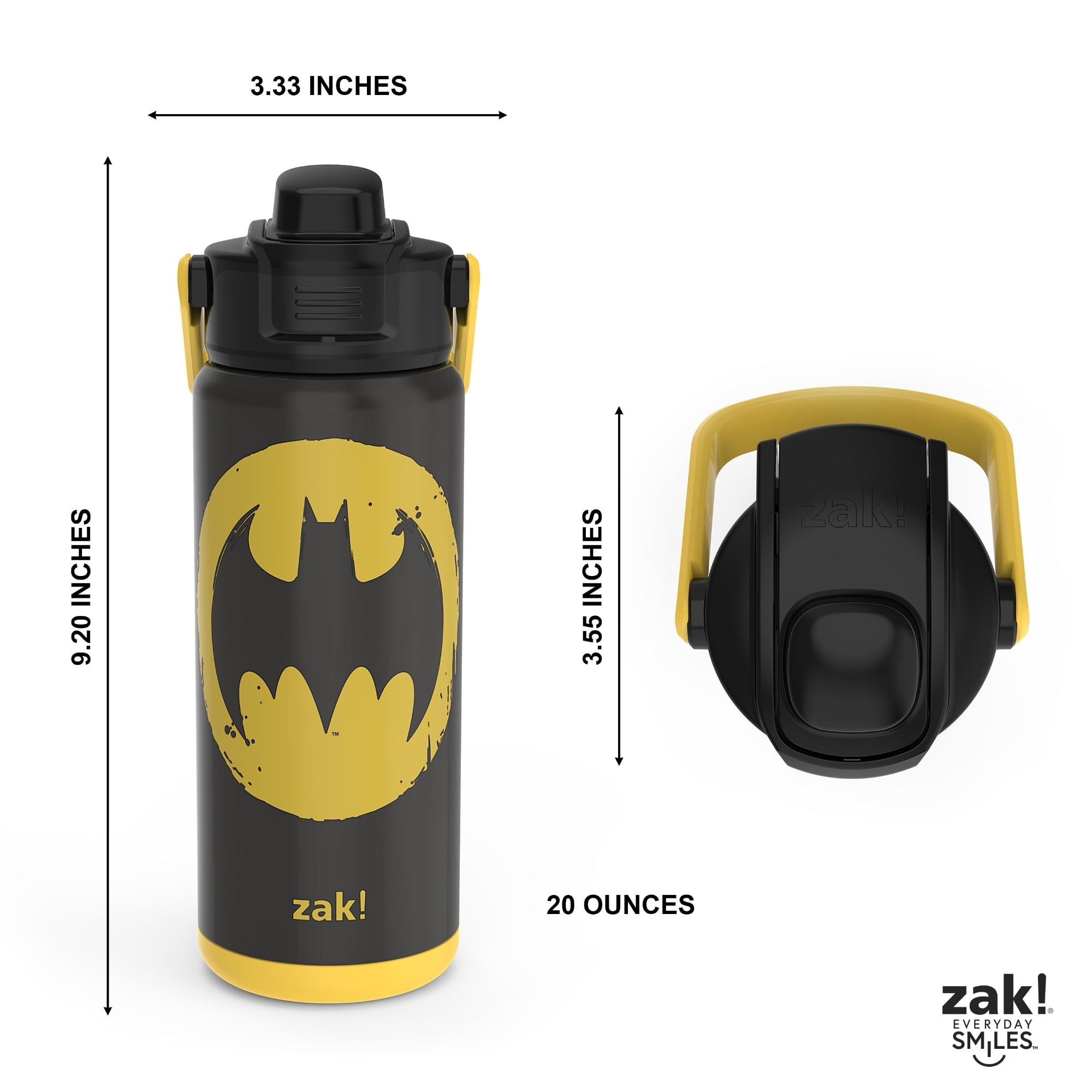 Foto 4 pulgar | Botella Aislante Zak! Beacon Batman  600 Ml  Acero Inoxidable - Venta Internacional.