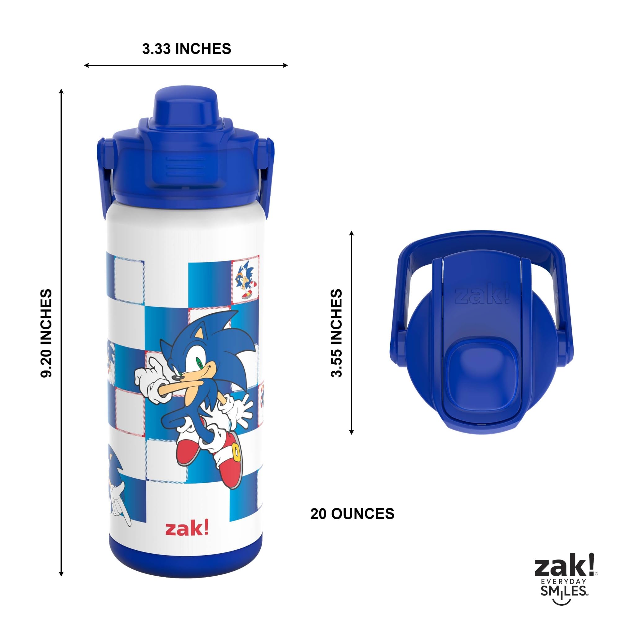 Foto 4 pulgar | Botella Aislante Zak! Beacon Sonic The Hedgehog  600 Ml - Venta Internacional.