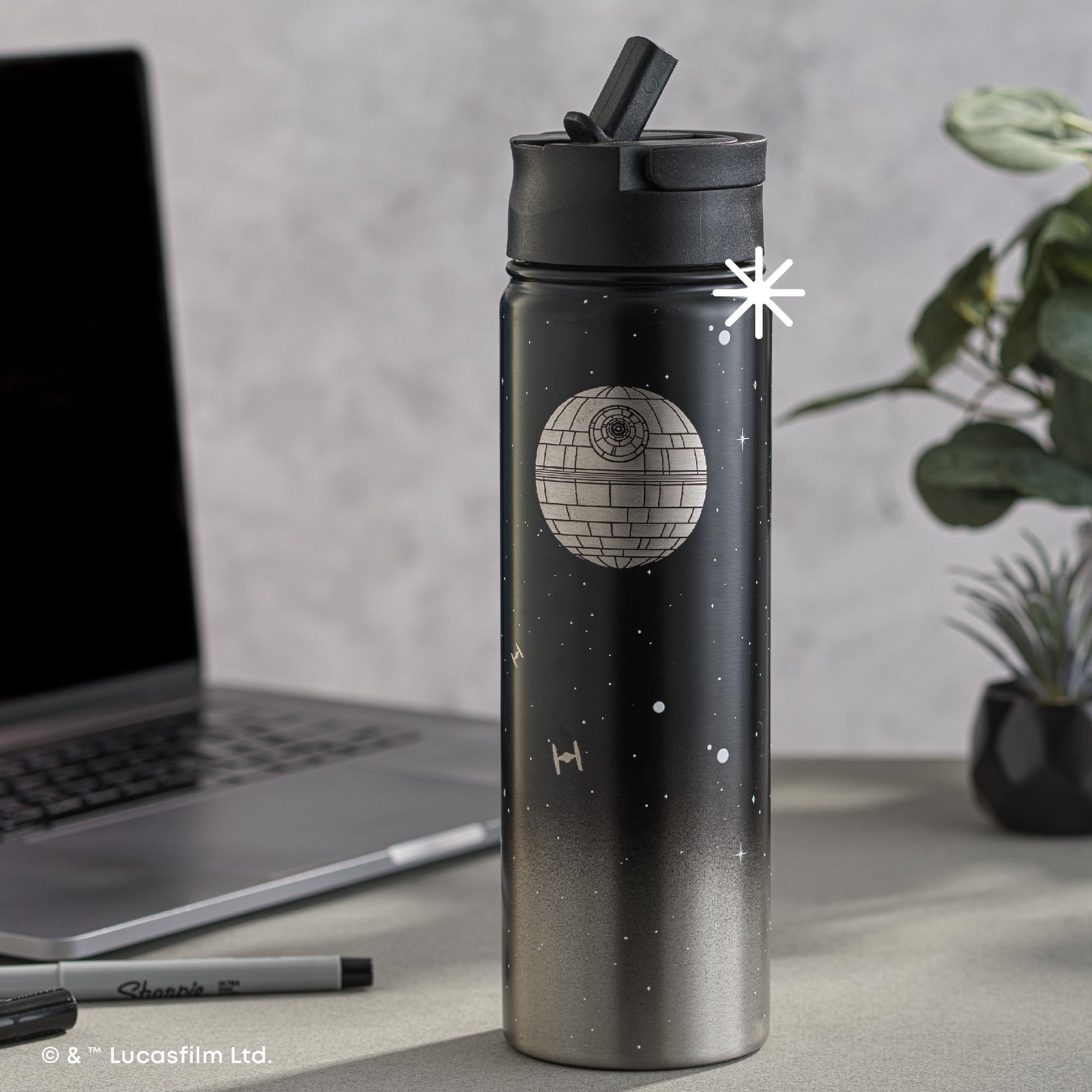 Foto 8 pulgar | Botella De Agua Joyjolt De Acero Inoxidable  650 Ml  Star Wars Death Star - Venta Internacional.