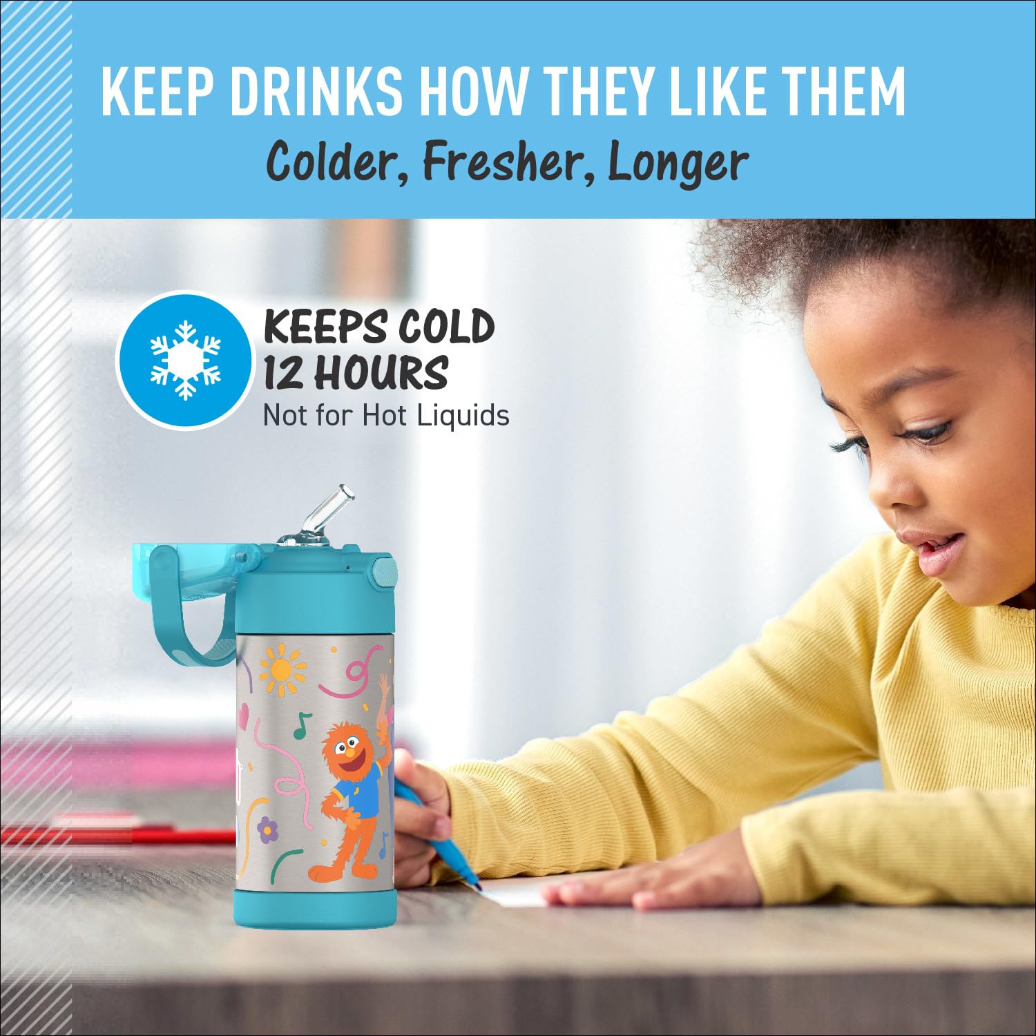 Foto 6 pulgar | Botella De Agua Thermos Funtainer 12 Oz Para Niños De Acero Inoxidable - Venta Internacional.
