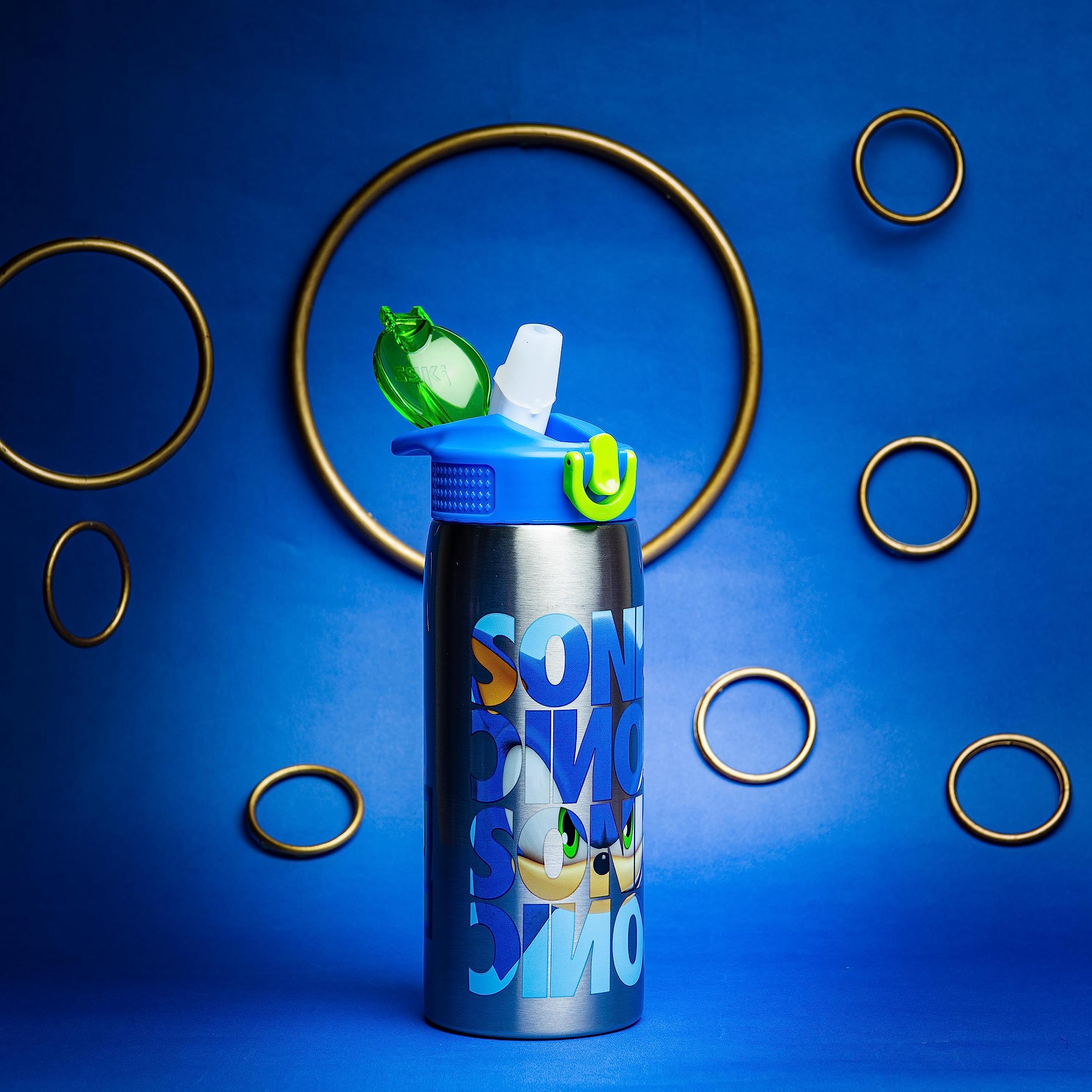 Foto 3 pulgar | Botella De Agua Zak Designs Sonic The Hedgehog  560 Ml  Acero Inoxidable - Venta Internacional.