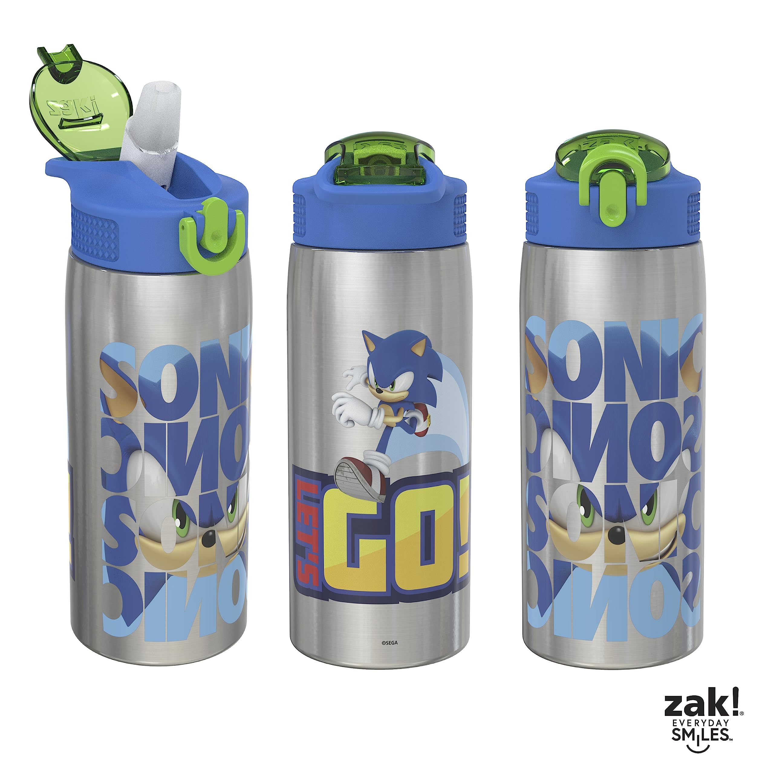 Foto 7 pulgar | Botella De Agua Zak Designs Sonic The Hedgehog  560 Ml  Acero Inoxidable - Venta Internacional.