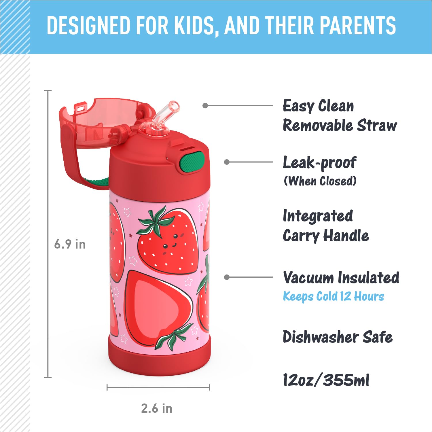 Foto 3 pulgar | Botella De Agua Thermos Funtainer 12 Oz Para Niños De Acero Inoxidable - Venta Internacional.
