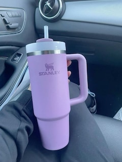 Foto 3 | Termo Tipo Stanley Morado Acero Inoxidable De 40 Oz Con Aza Para Bebidas Frías O Calientes