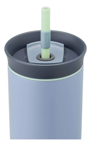 Foto 3 pulgar | C06239 Termo De Acero Inoxidable Con Popote 710ml Gris Marca Owala
