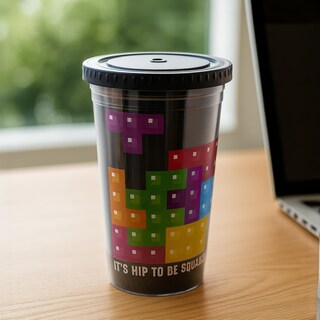 Foto 3 | Vaso De Viaje Tetris Hip To Be Square De Plástico De 473 Ml - Venta Internacional.