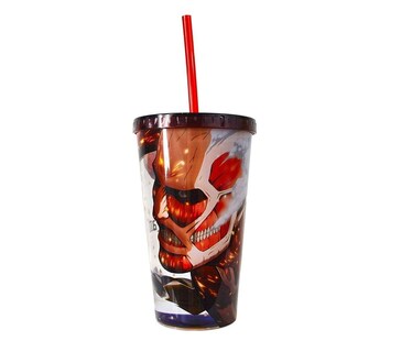 Foto 1 | Vaso De Viaje Just Funky Colossus Attack On Titan 530 Ml - Venta Internacional.