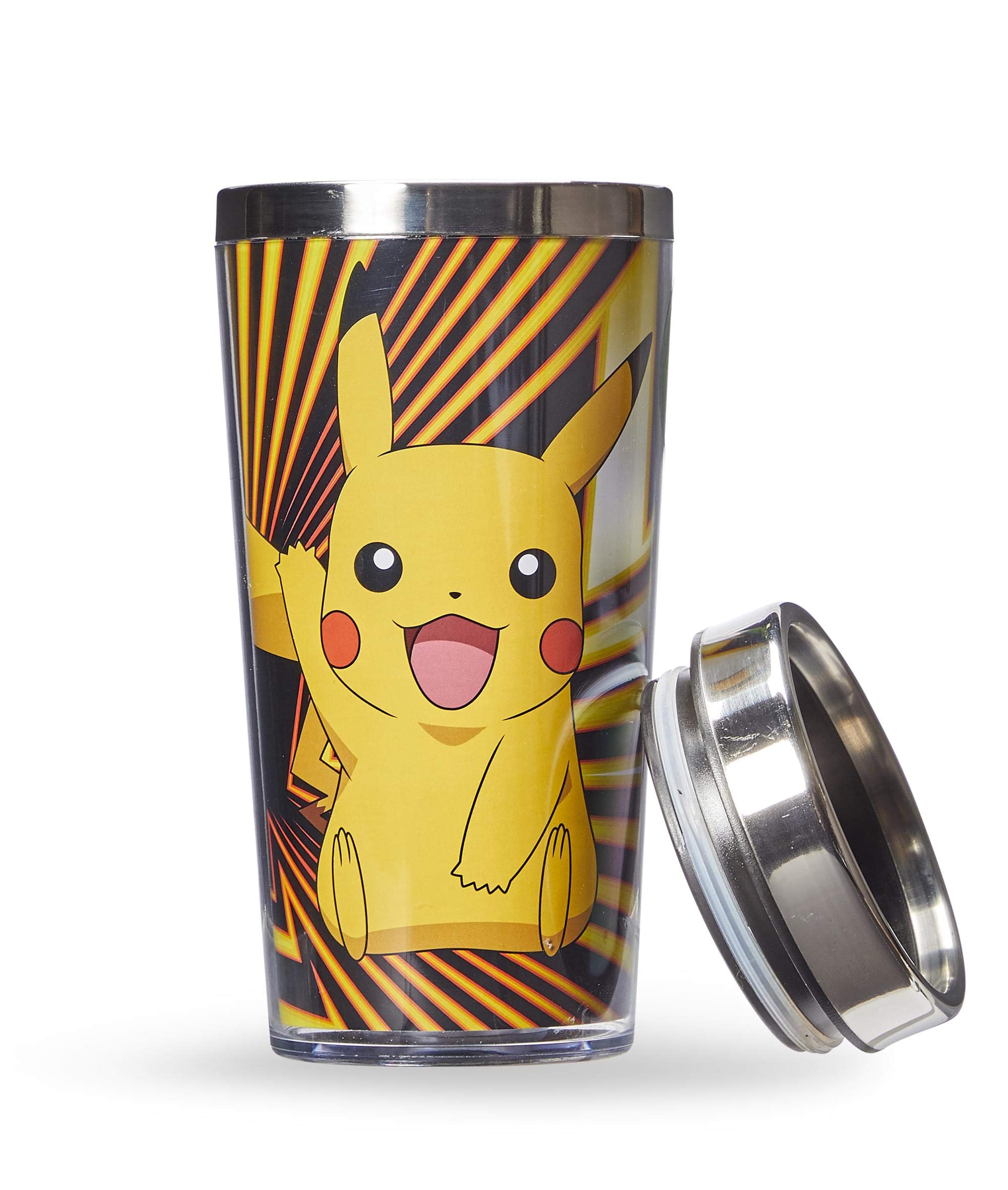 Foto 3 pulgar | Taza De Viaje Just Funky Pokemon Pikachu 473 Ml De Acero Inoxidable - Venta Internacional.